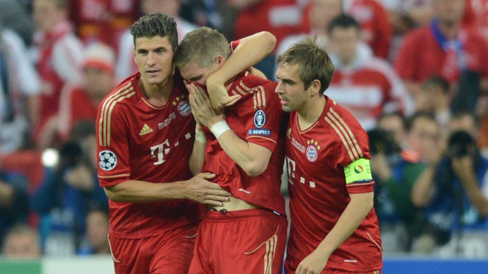 Lahm Gomez Schweinsteiger Chelsea Bayern Munich Champions league 05192012
