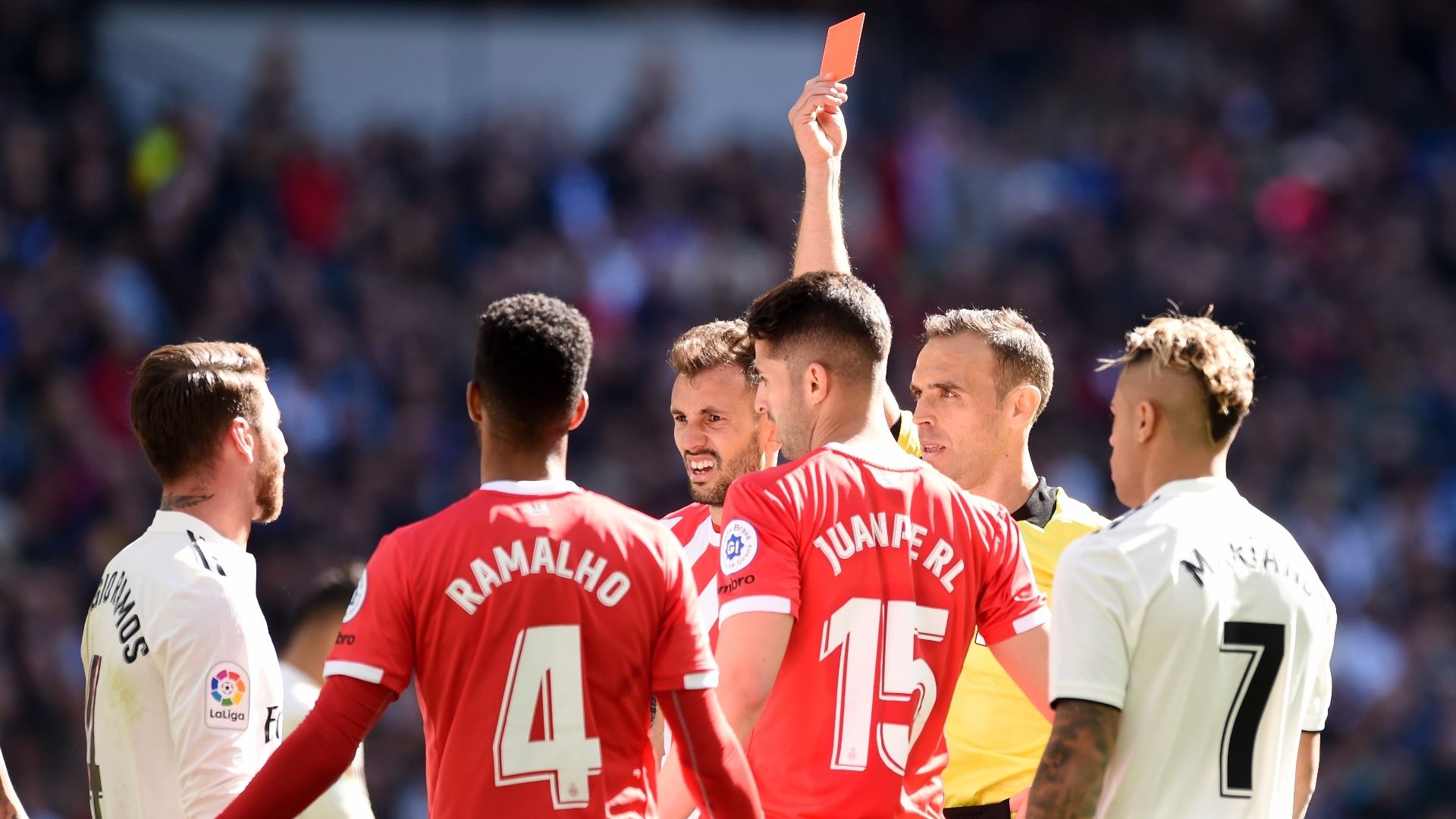 Sergio Ramos, red card vs Girona