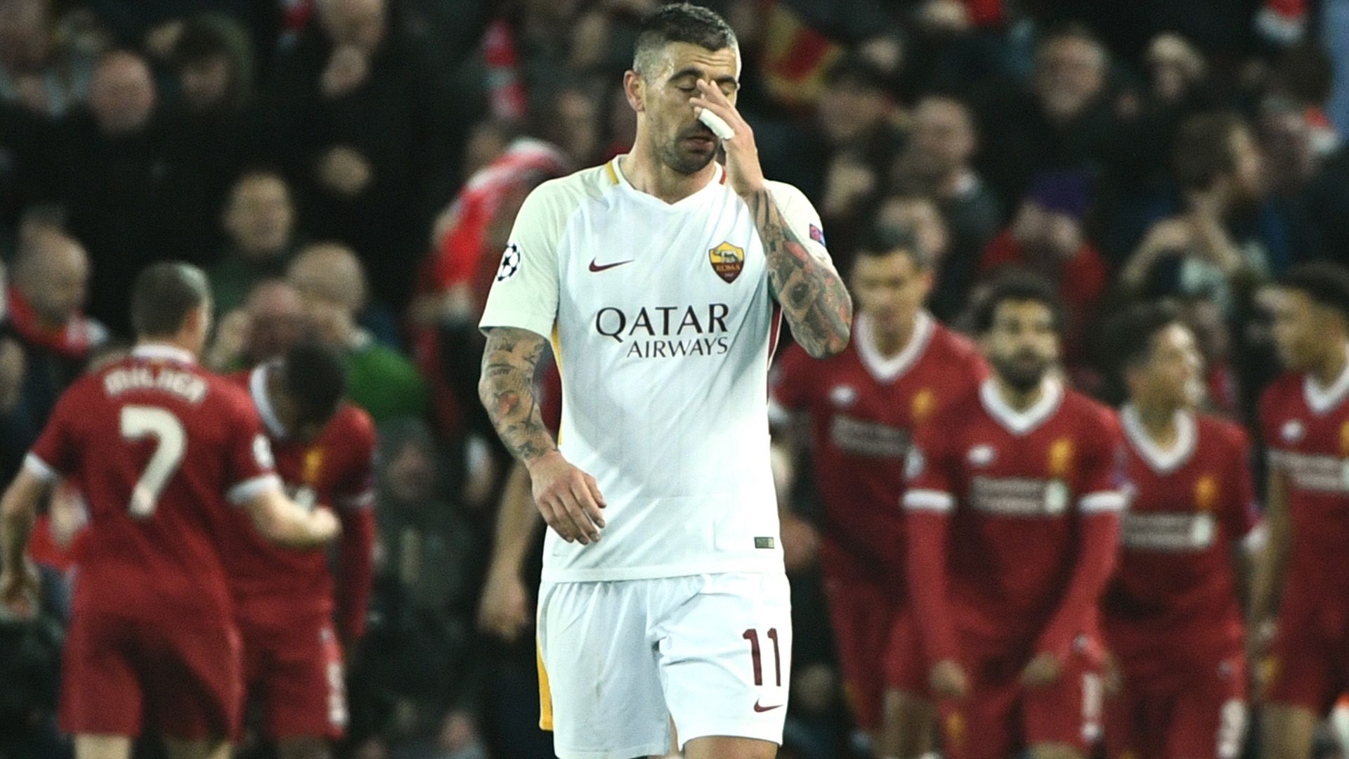 Aleksandr Kolarov Liverpool Roma Champions League