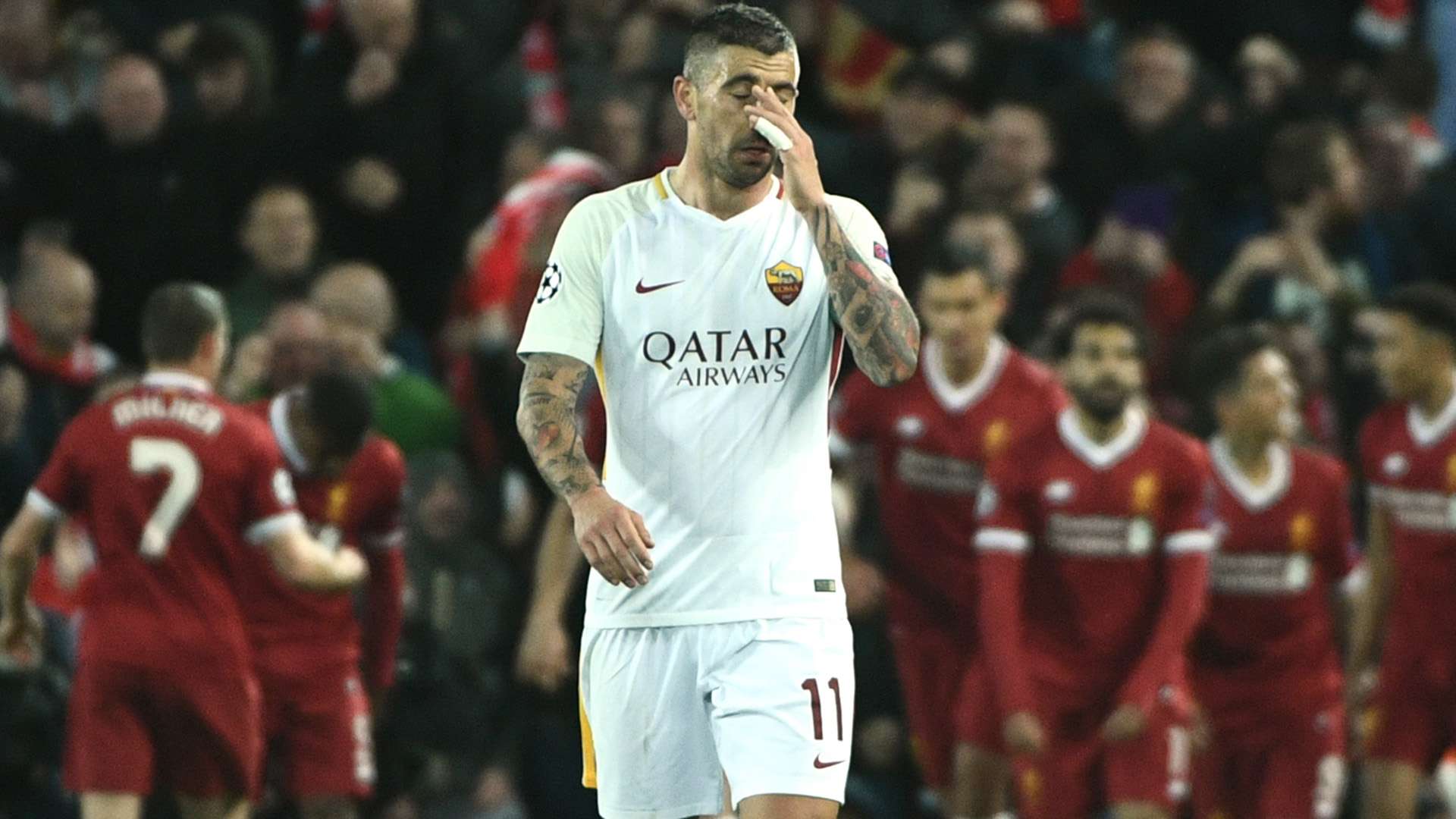 Aleksandr Kolarov Liverpool Roma Champions League