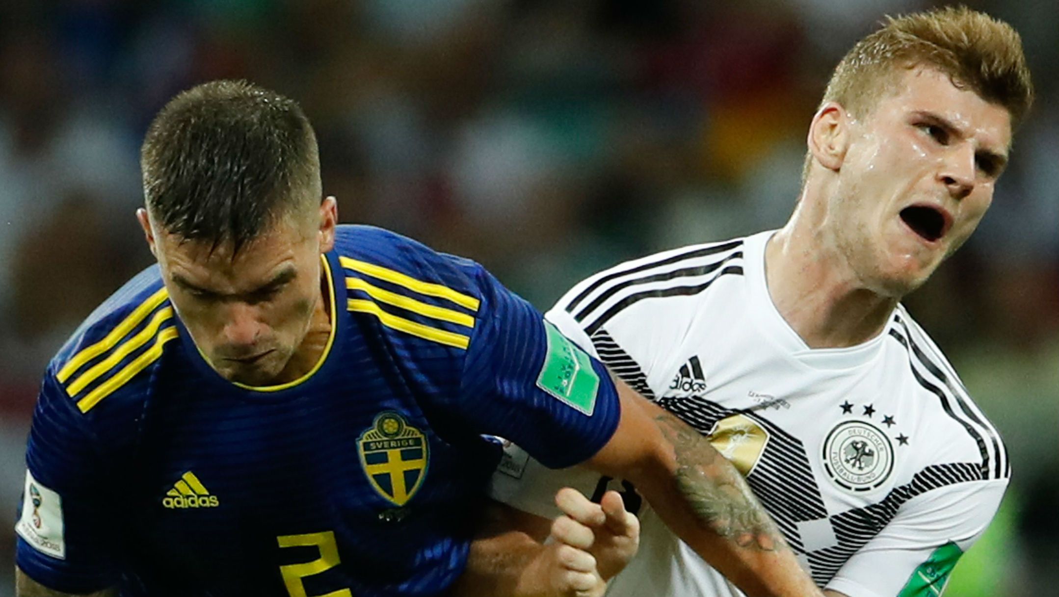 Sweden Mikael Lustig Germany Timo Werner World Cup