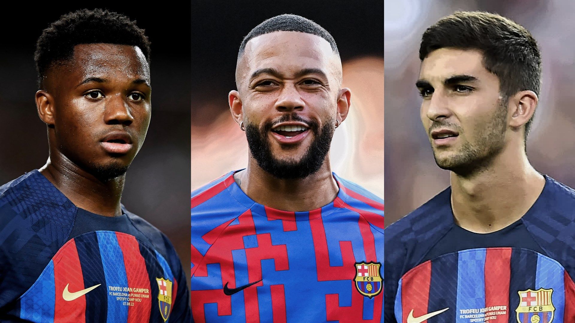 Ansu Fati Memphis Depay Ferran Torres Barcelona