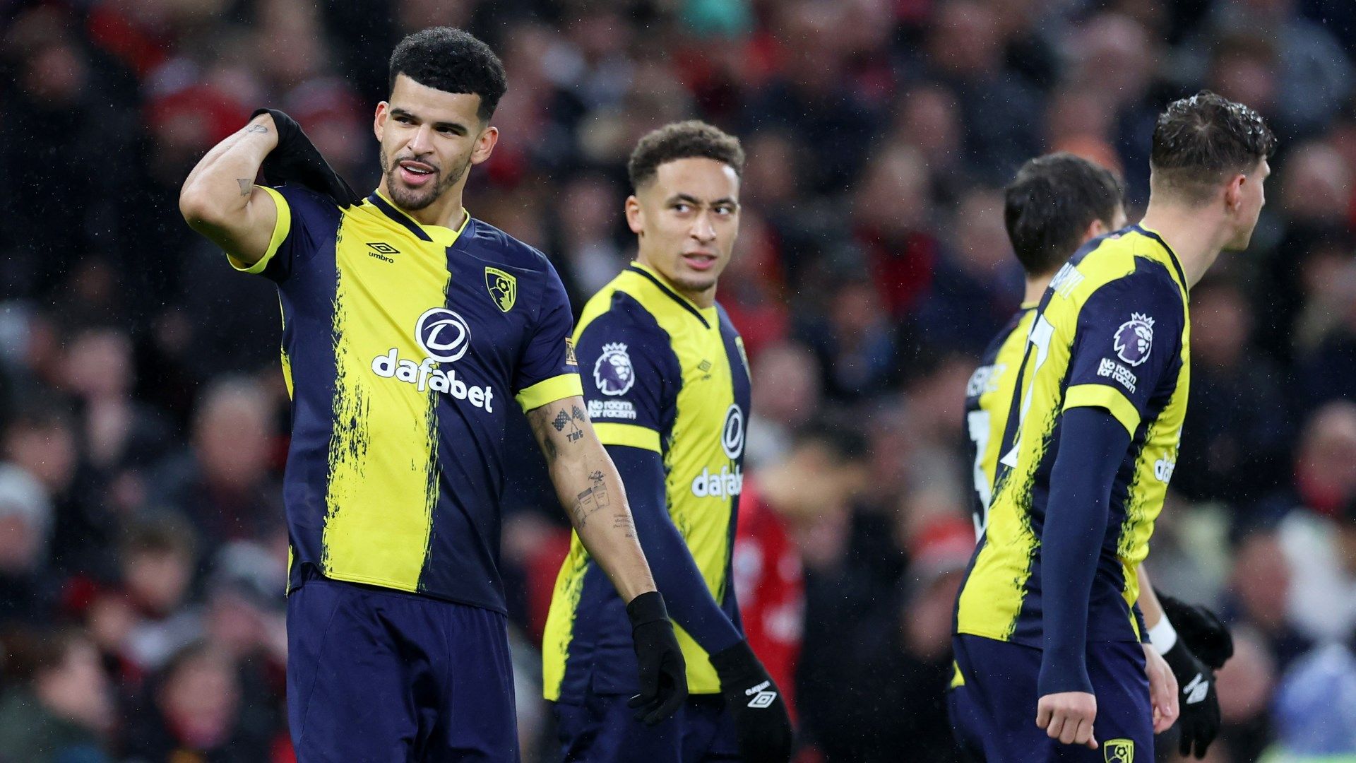 Bournemouth celebrating Dom Solanke goal 2023-24