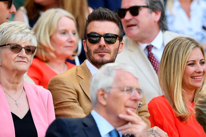 David Beckham at the Wimbledon 2019