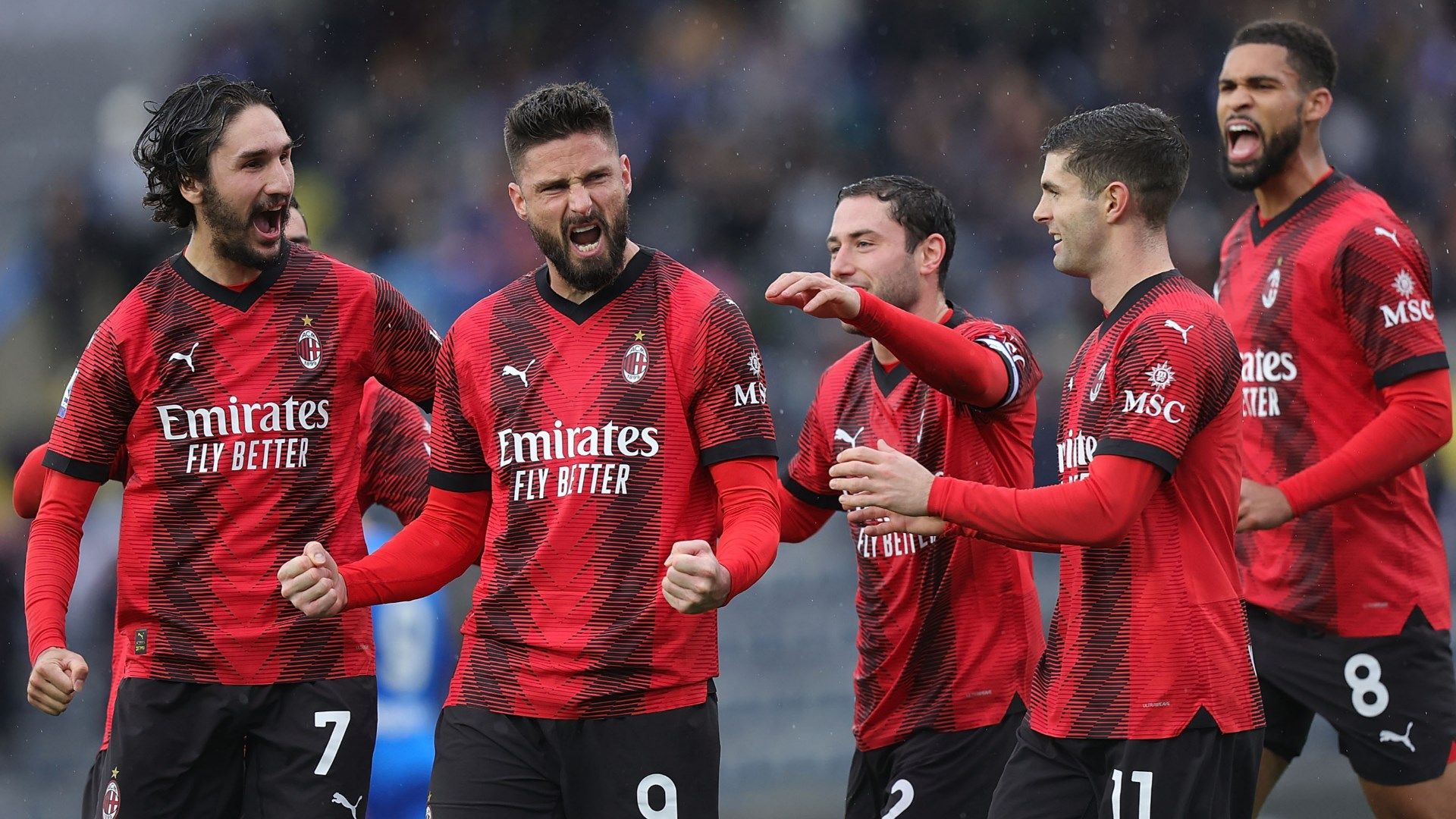 Empoli Milan celebrate