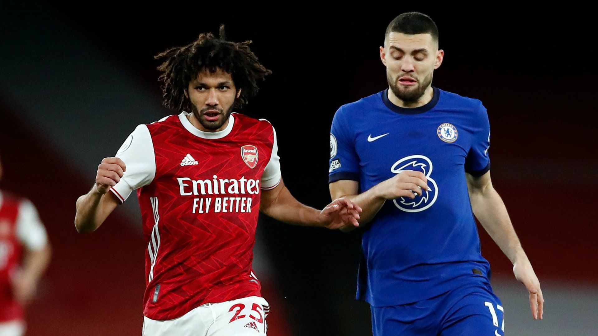 Mohamed Elneny Mateo Kovacic Arsenal vs Chelsea Premier League 2020-21