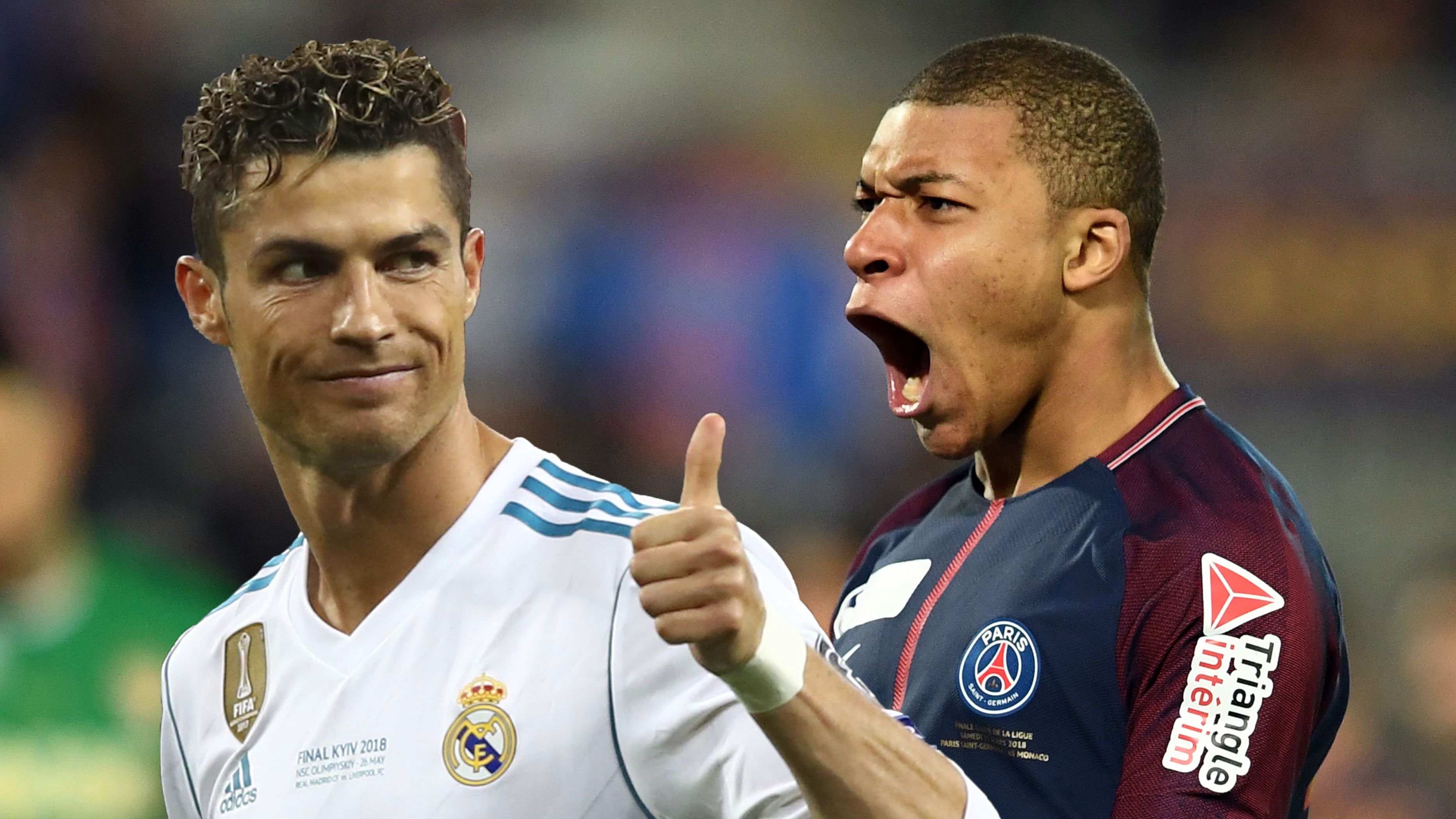 Cristiano Ronaldo Kylian Mbappe Real Madrid PSG 2017-18