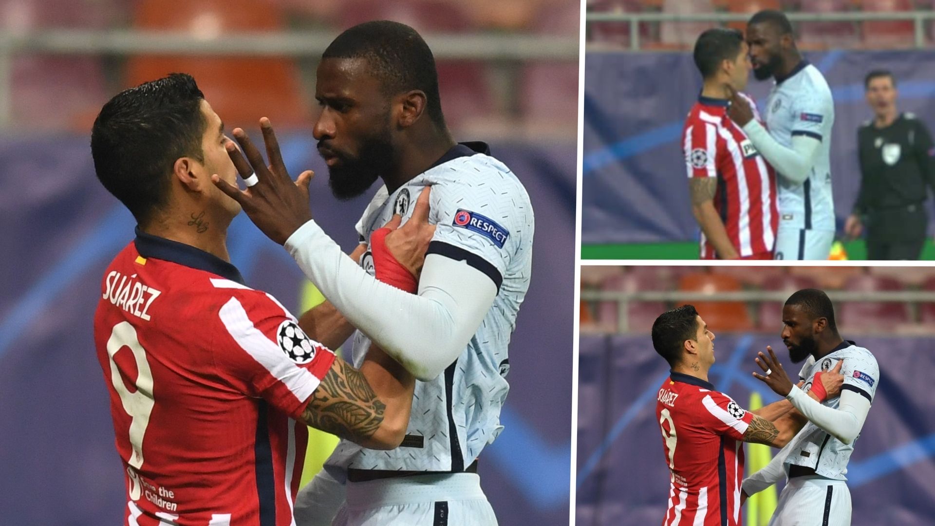 Luis Suárez Rudiger Atlético de Madrid vs Chelsea UEFA Champions League