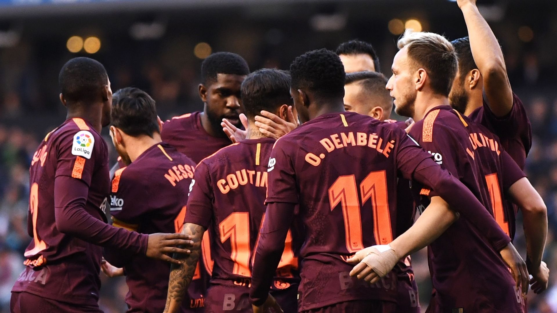 Barcelona celebrate vs Depor