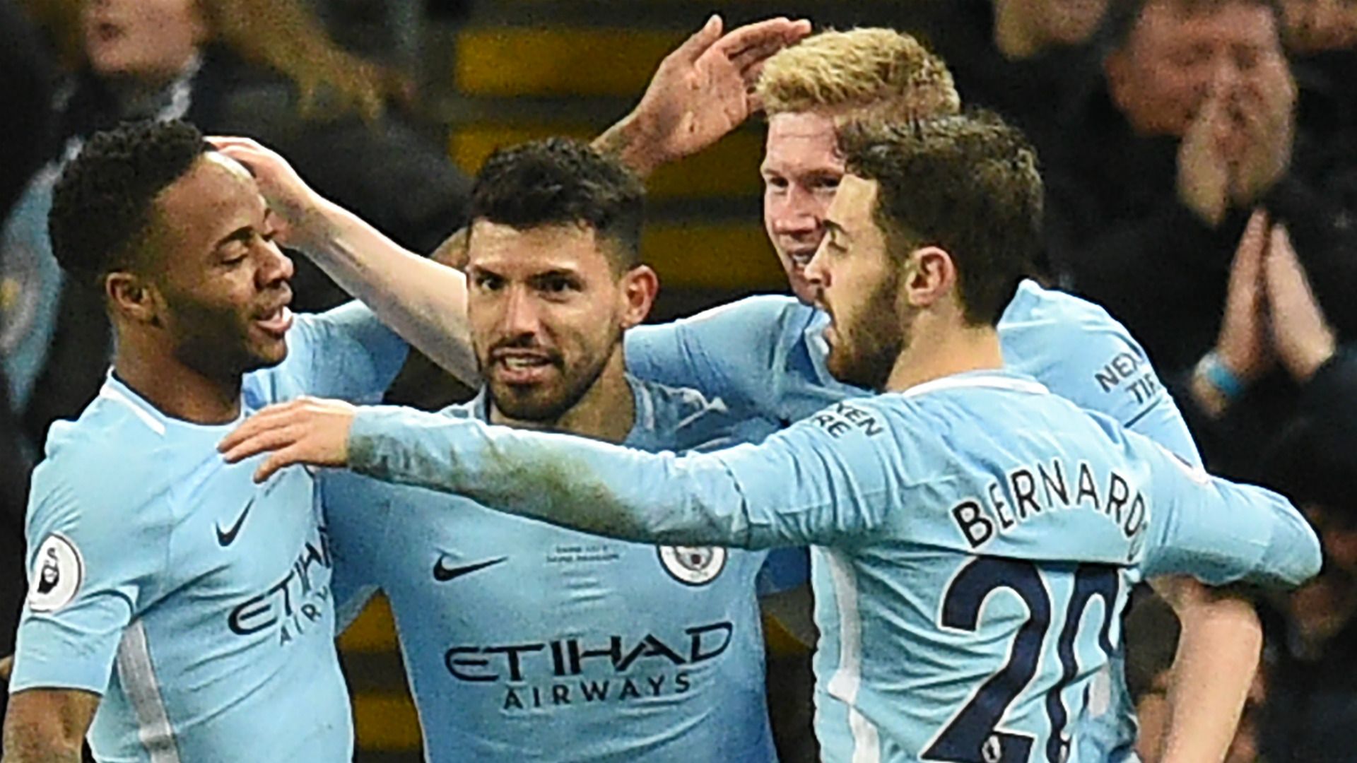 Raheem Sterling Sergio Aguero Kevin De Bruyne Bernardo Silva