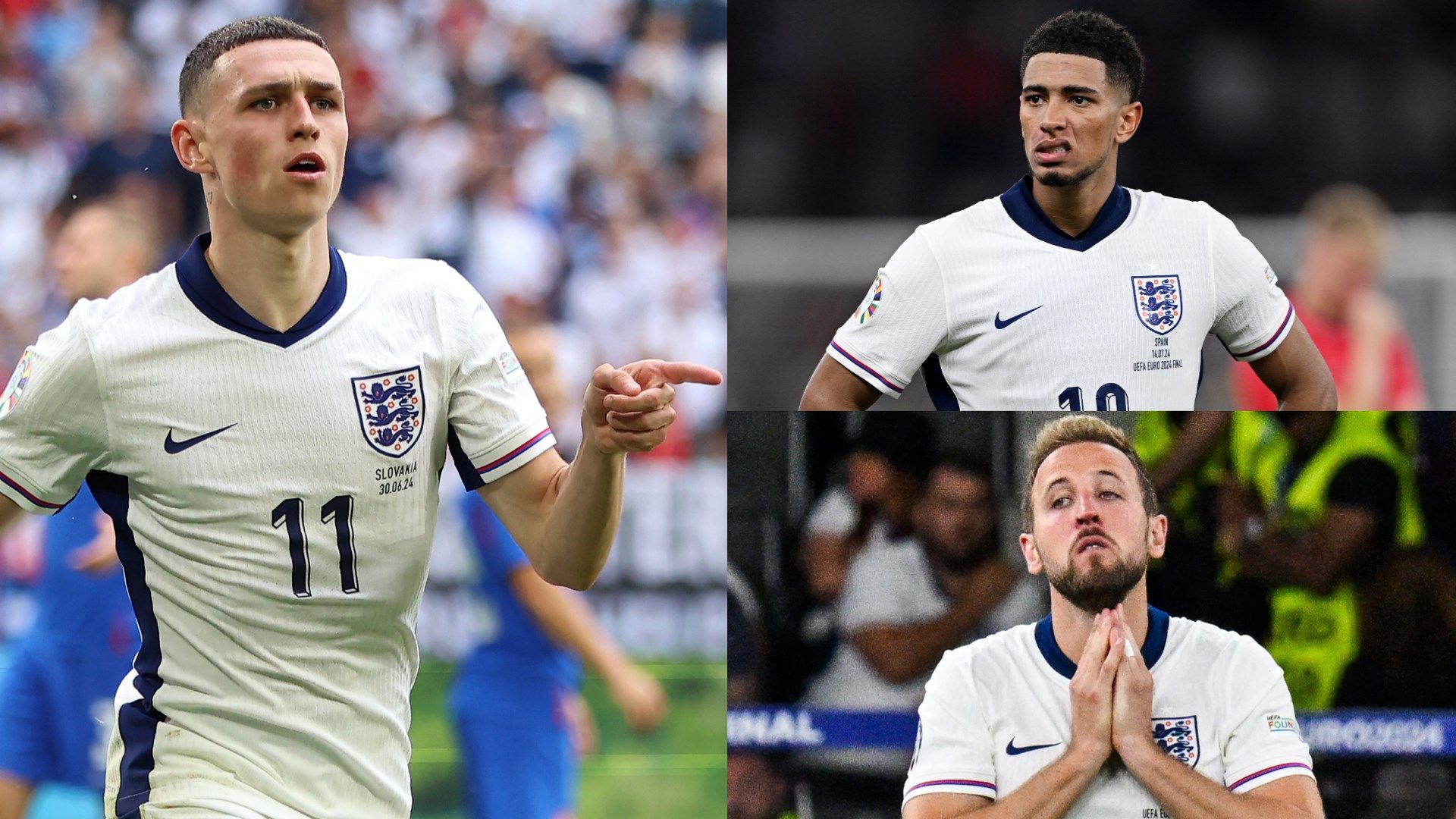 Phil Foden Jude Bellingham Harry Kane