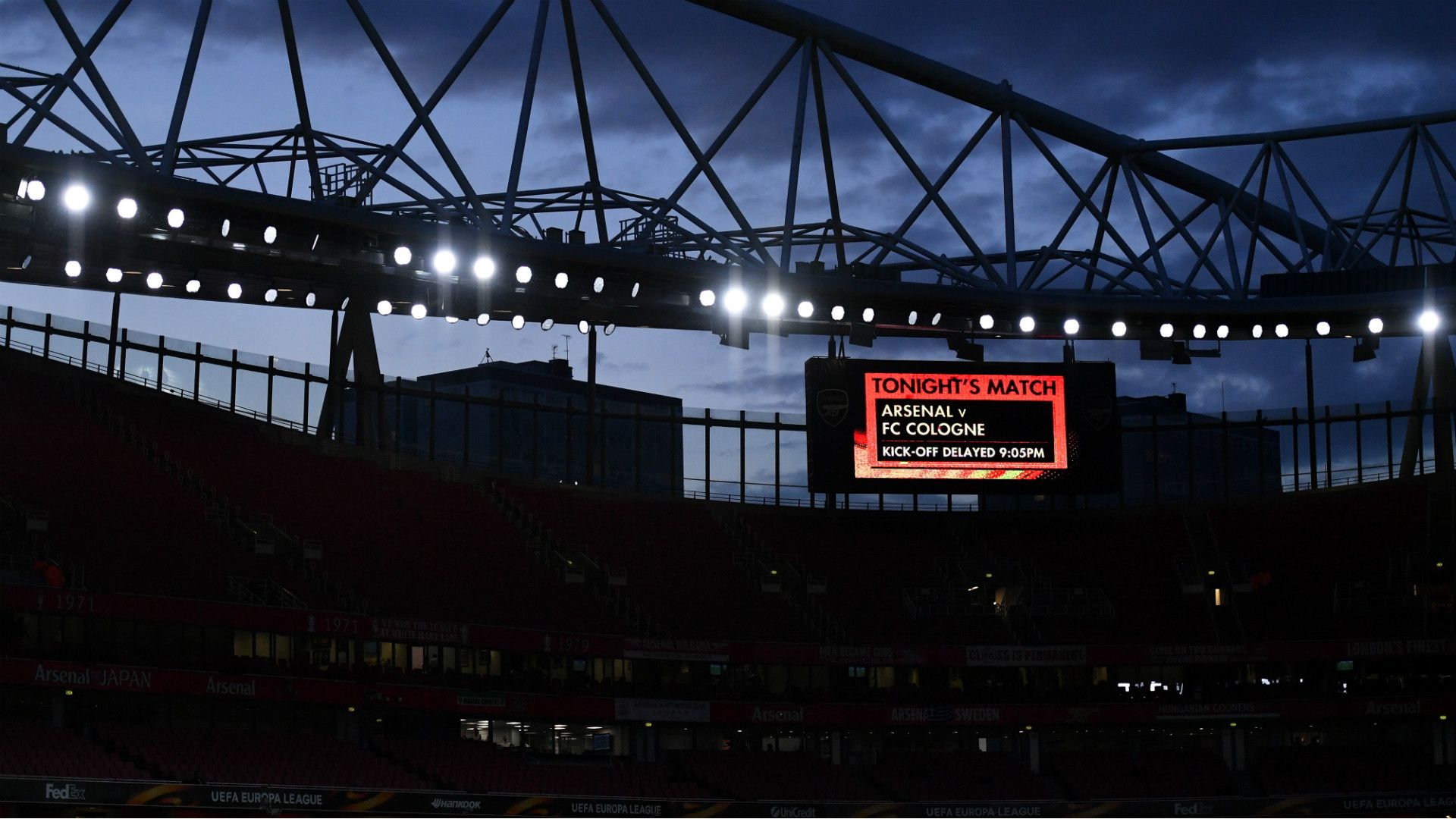 Arsenal Koln Europa League Delay