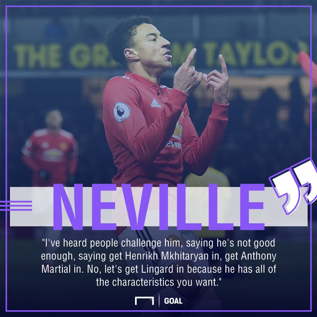 Gary Neville Jesse Lingard over Martial and Mkhitaryan
