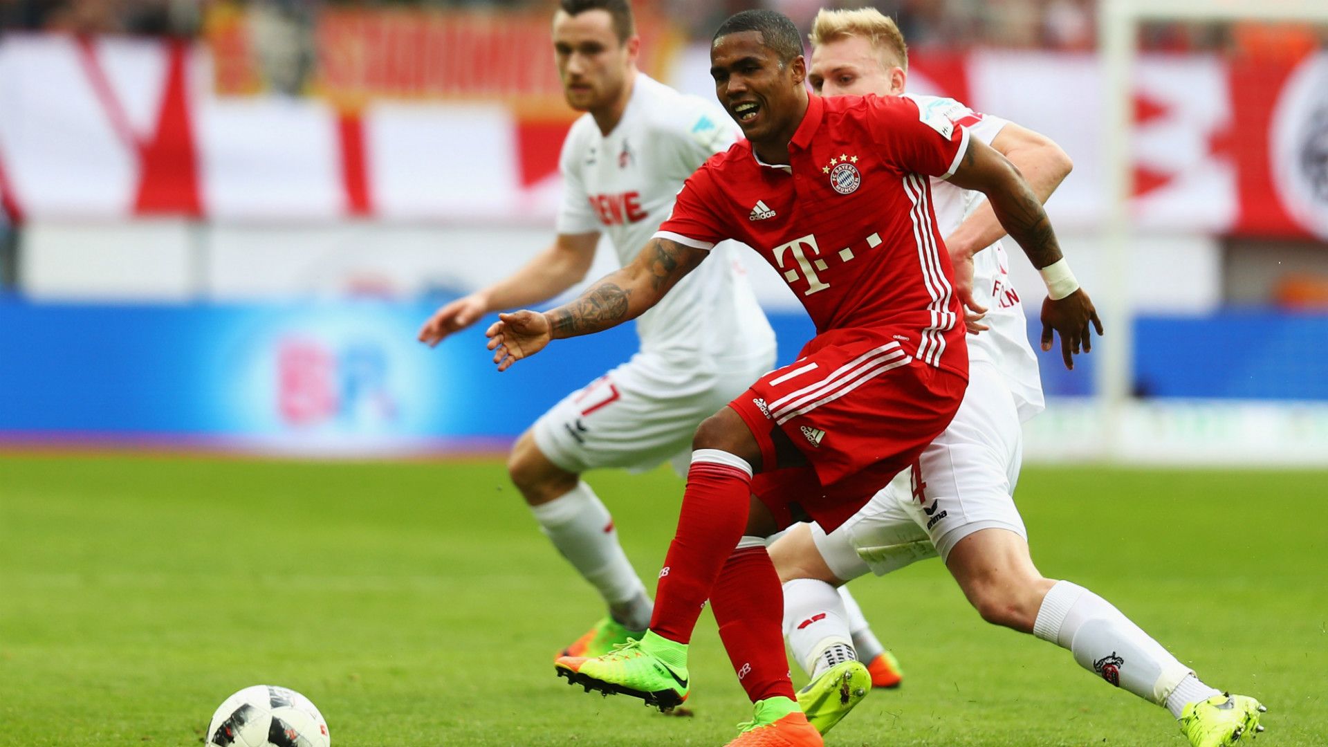 Douglas Costa Frederik Sorensen 1 FC Koln Bayern Munchen Bundesliga 04032017