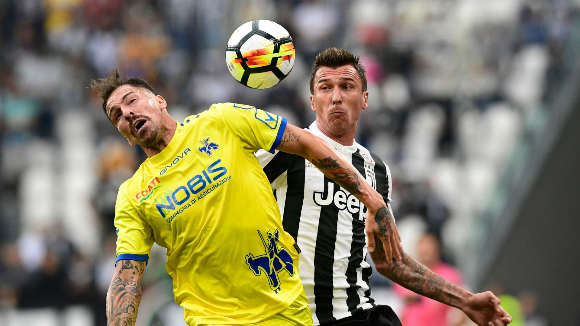Mario Mandzukic Fabrizio Cacciatore Juventus Chievo Serie A 2017/09/09