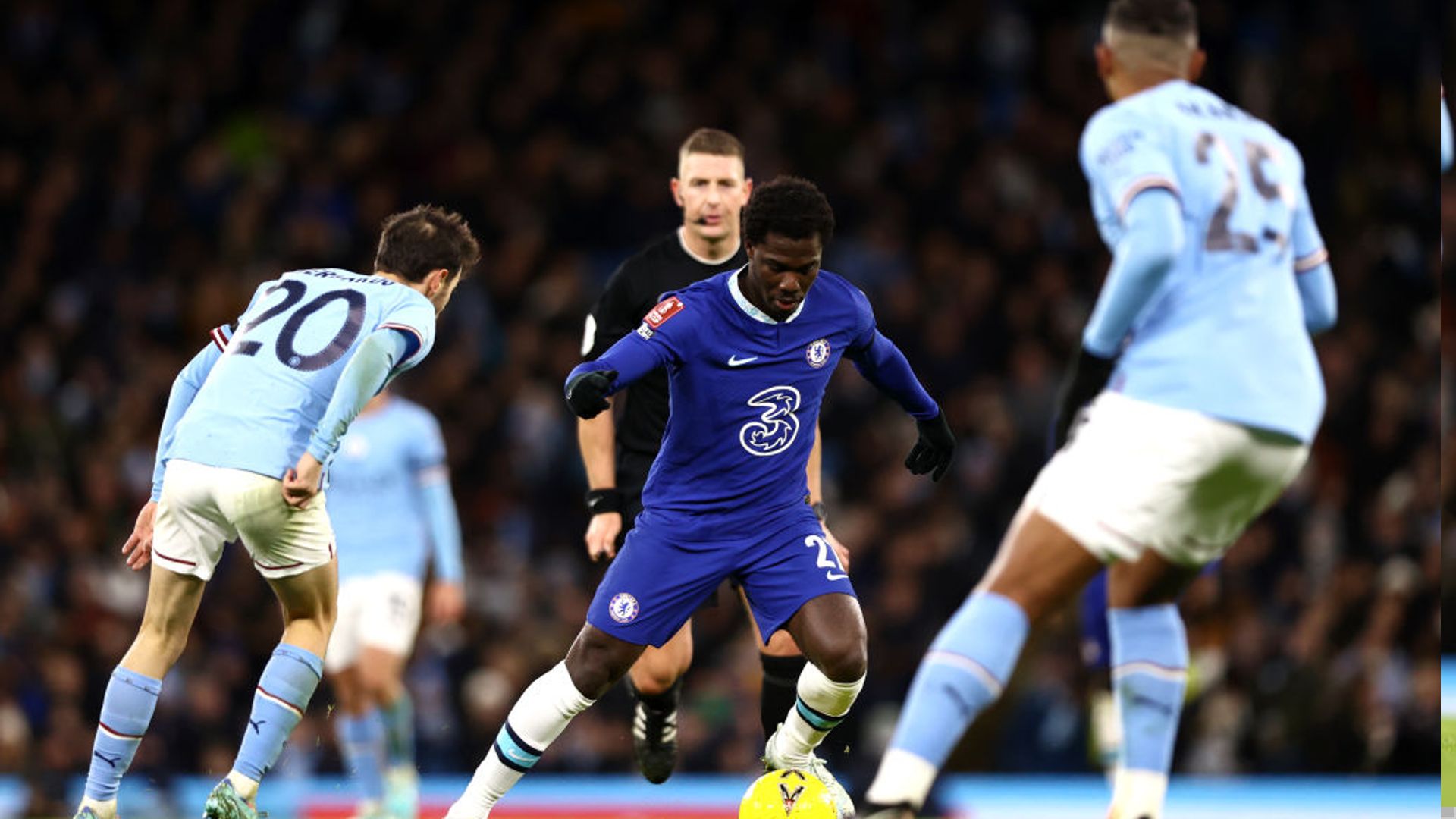 Datro Fofana against Manchester City. 