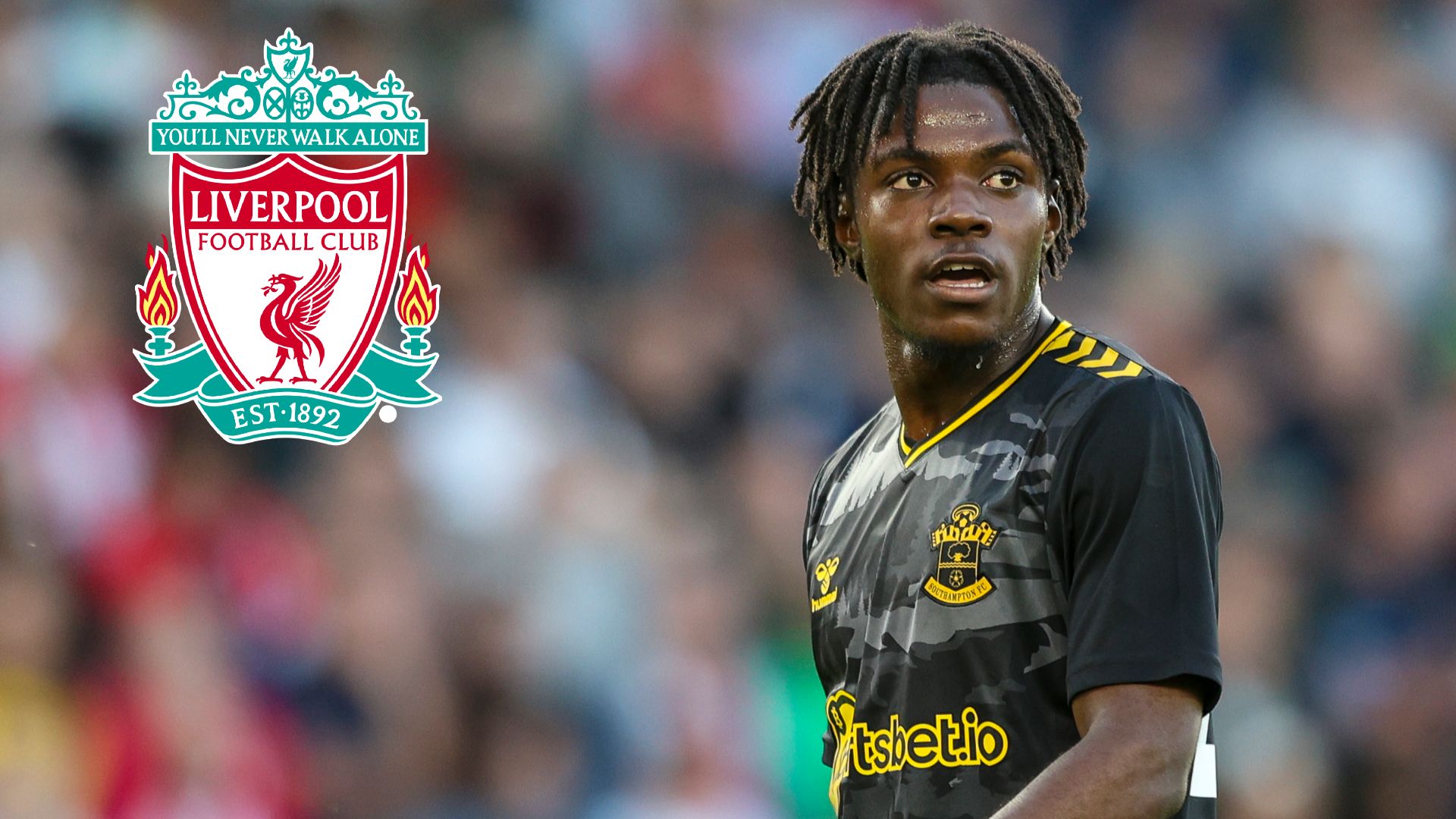 Romeo Lavia Liverpool badge 