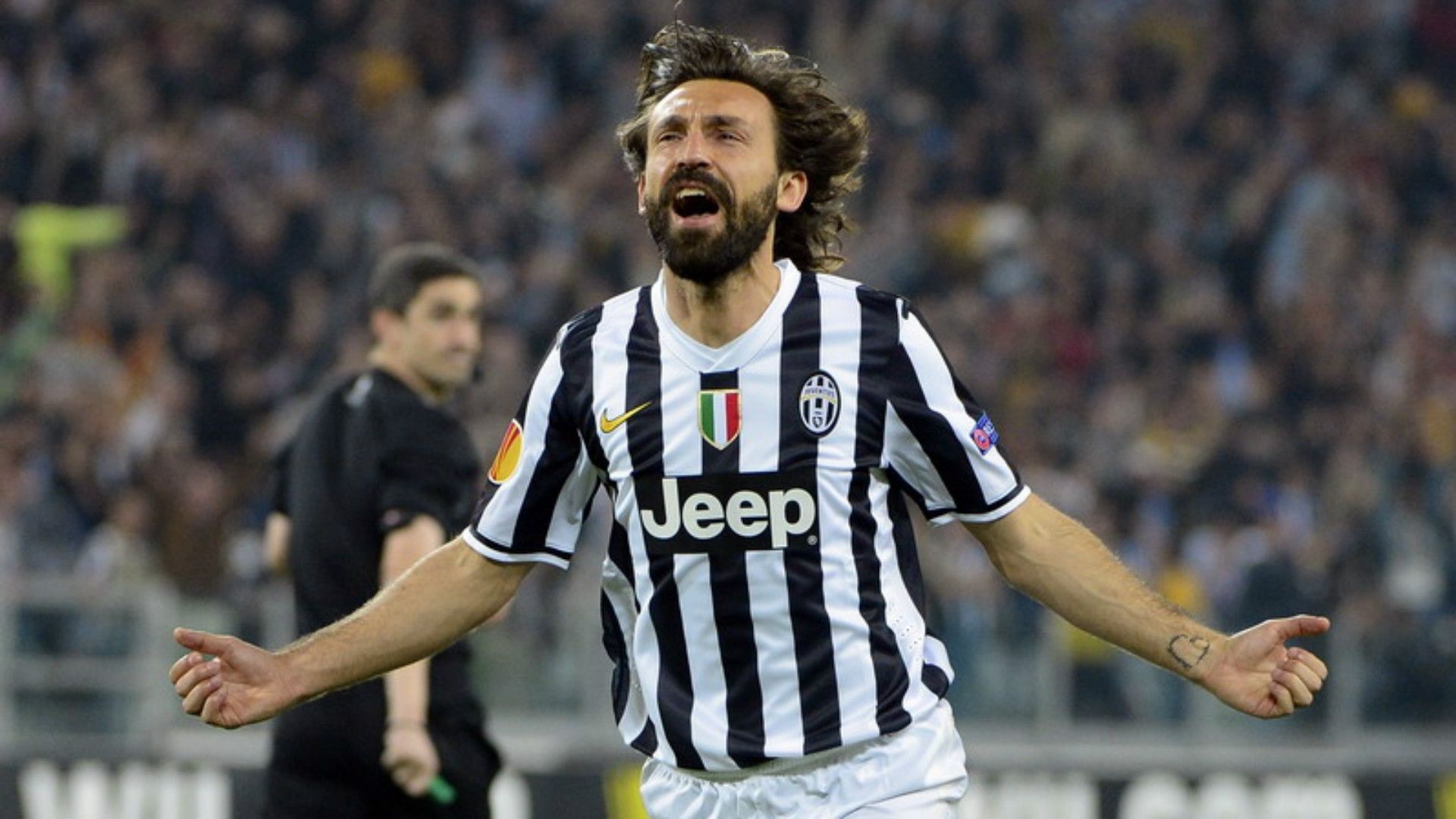 Andrea Pirlo Juventus Lyon Uefa Europa League 04102014