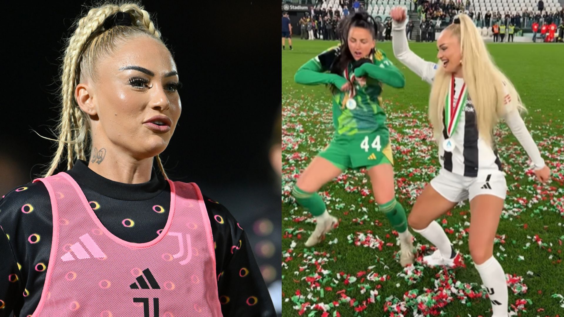 Alisha Lehmann Juventus title dance 2025