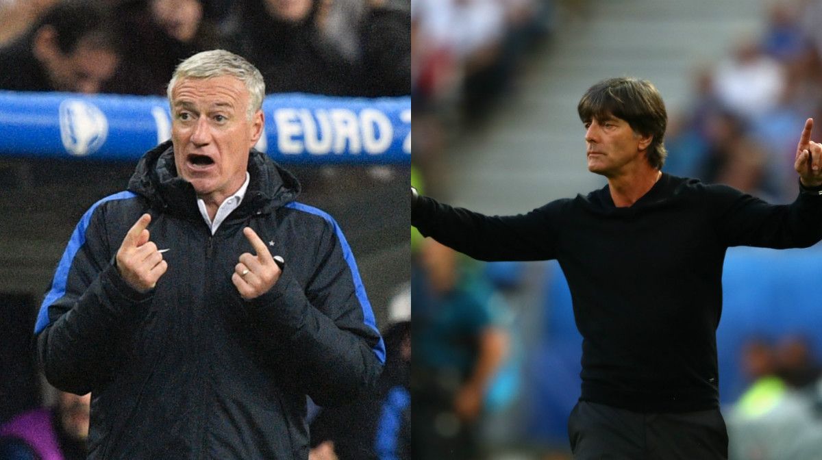 collage Didier Deschamps Joachim Löw