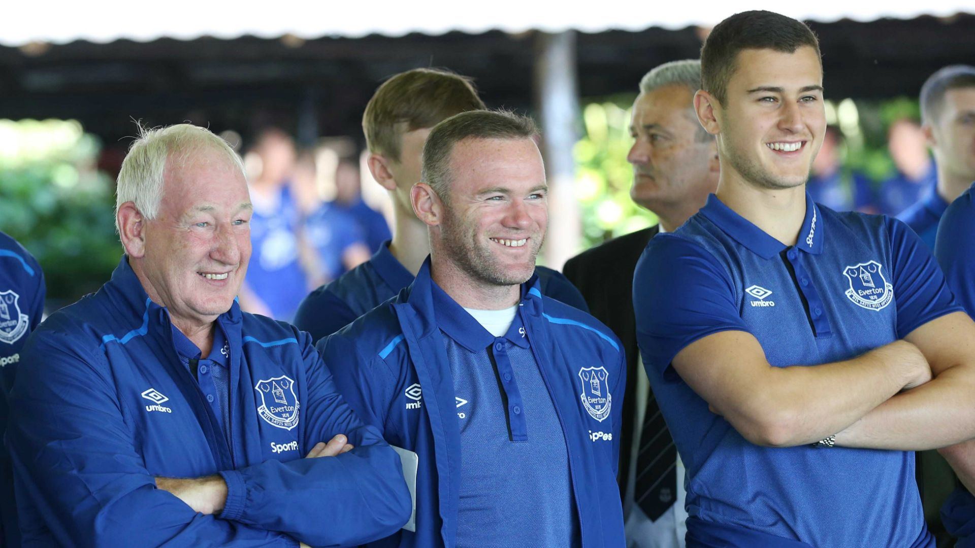Wayne Rooney © with his Everton FC counterpart