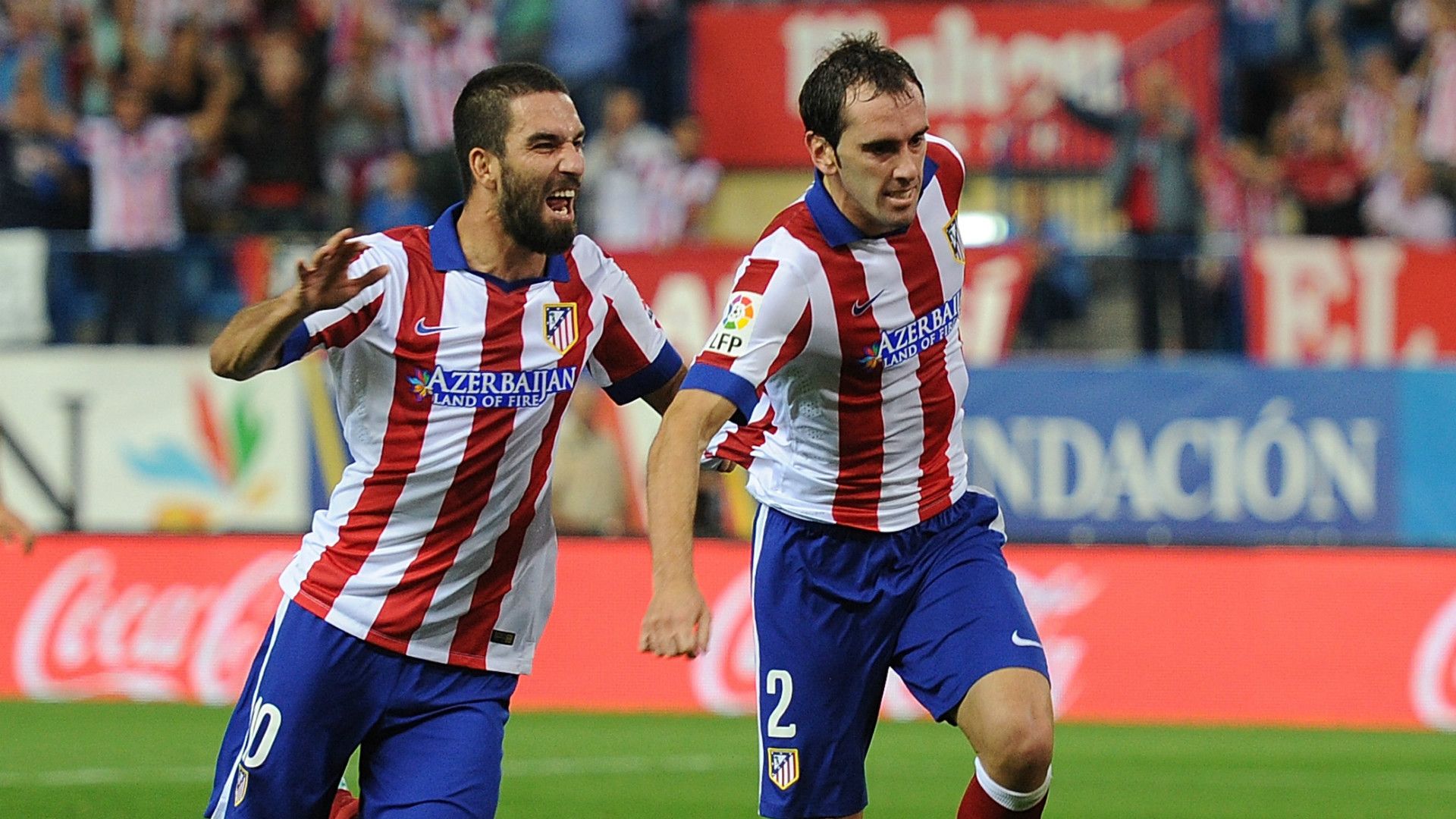 Arda Turan Diego Godin Atletico Madrid