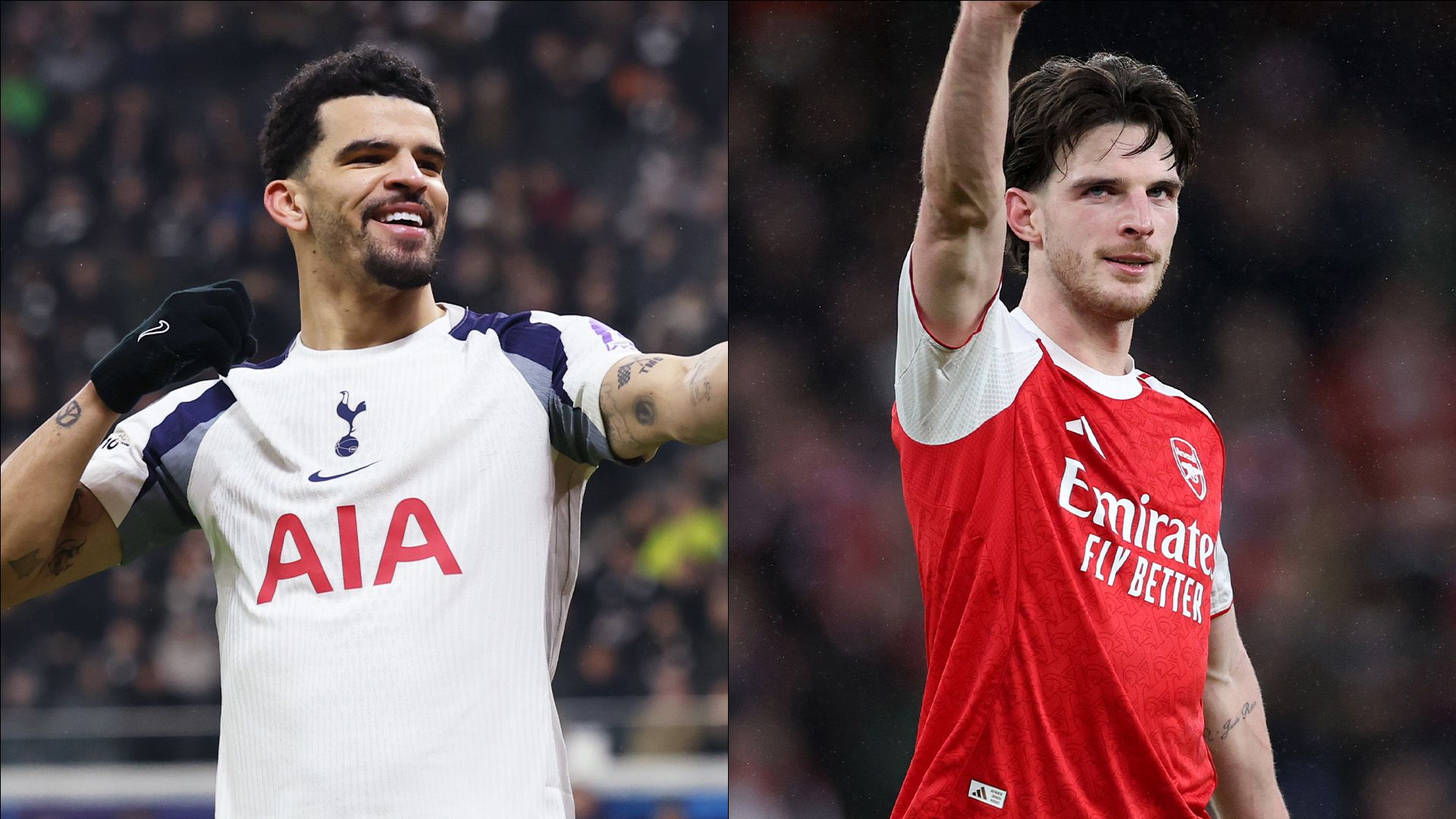 Dominic Solanke Tottenham Declan Rice Arsenal
