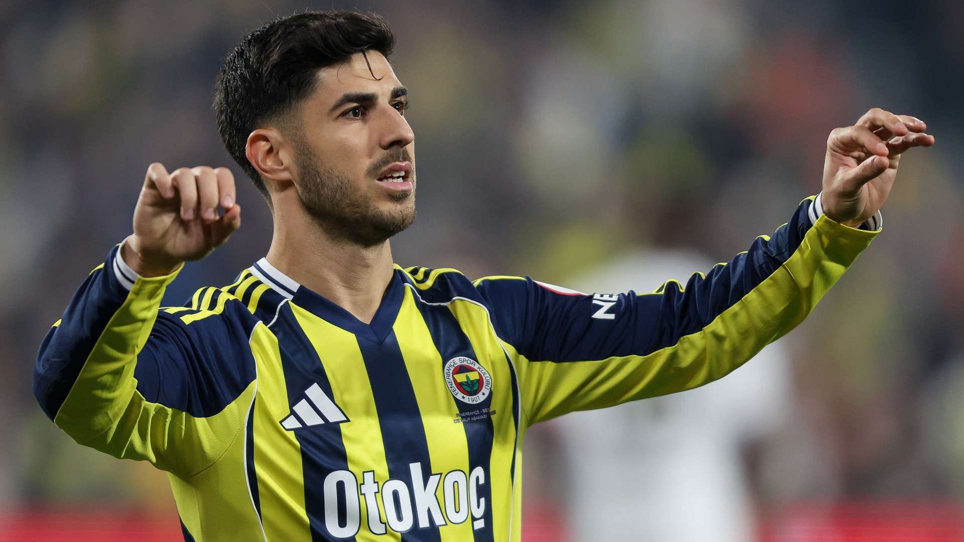 Marco Asensio of Fenerbahce celebrates