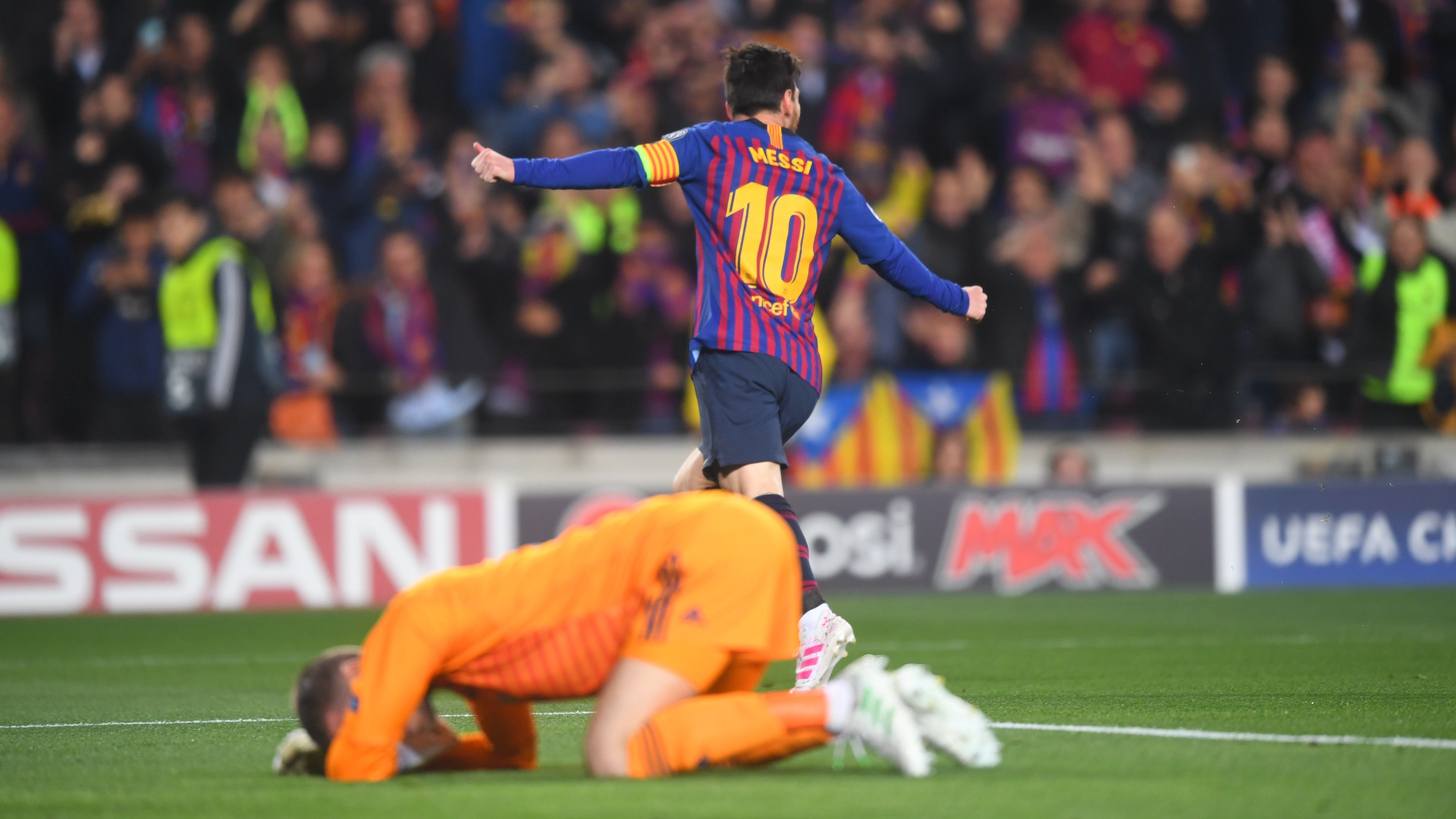 Lionel Messi David de Gea Barcelona Manchester United UCL 16042019