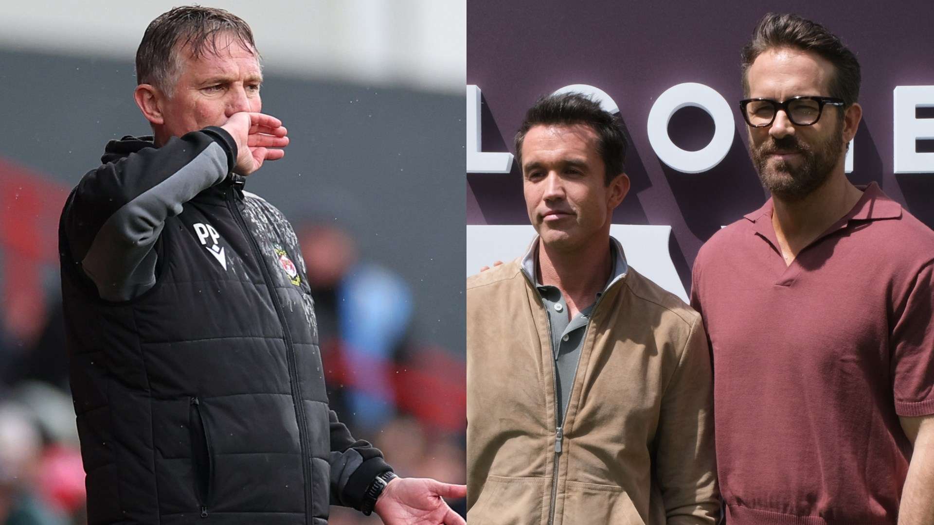 Phil Parkinson, Rob McElhenney and Ryan Reynolds