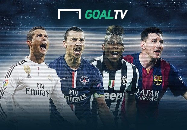 Goal TV Logo Ronaldo Ibrahimovic Pogba Messi