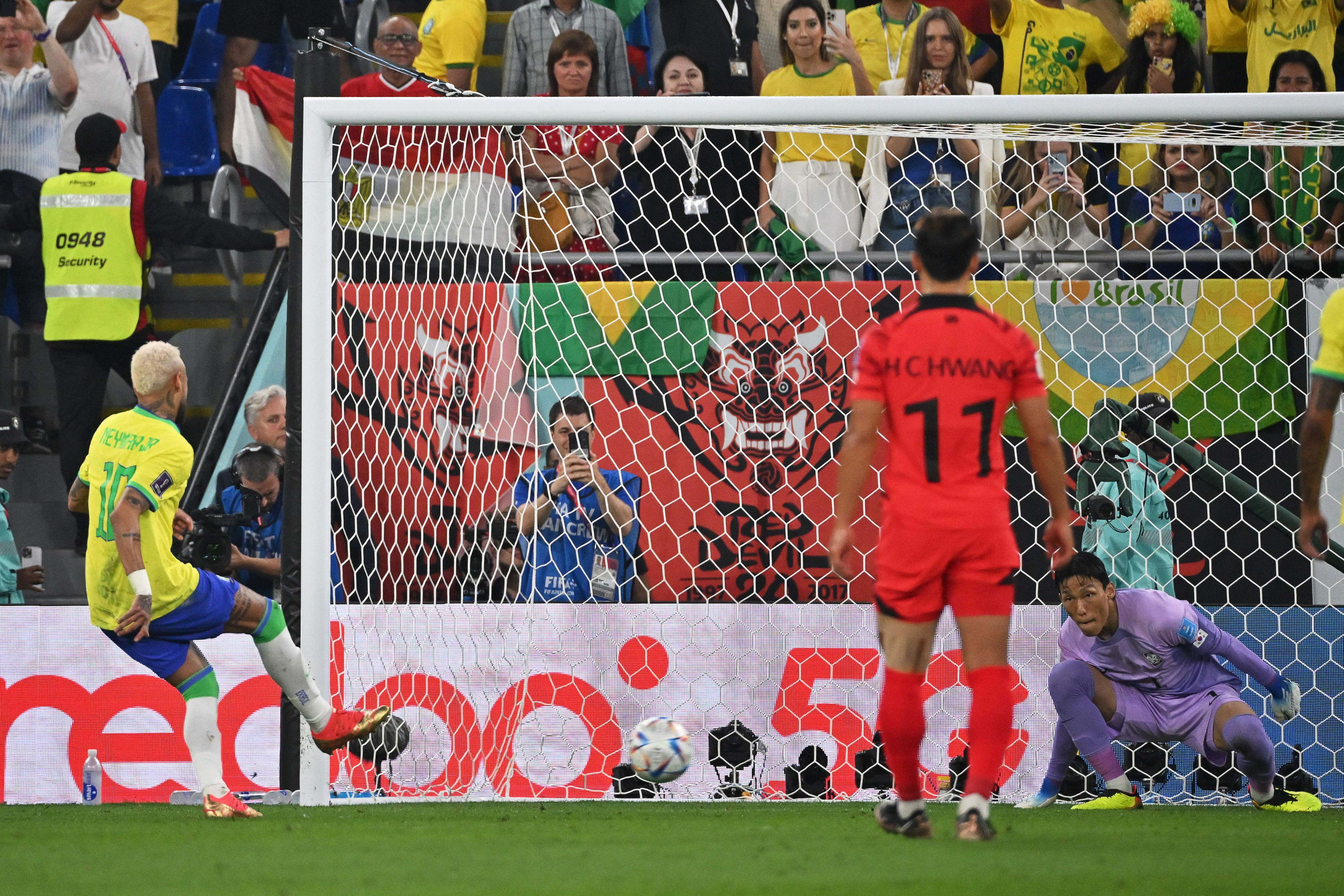 Neymar penalty Brazil South Korea 2022