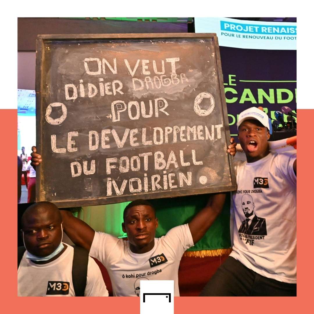 Didier Drogba election banner 2022