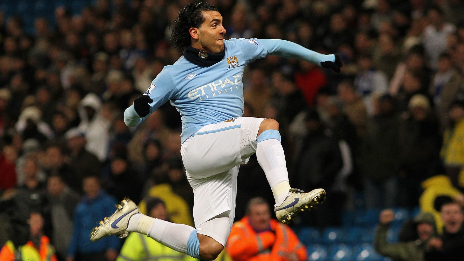 Carlos Tevez Manchester City Blackburn Rovers Premier League 11012010