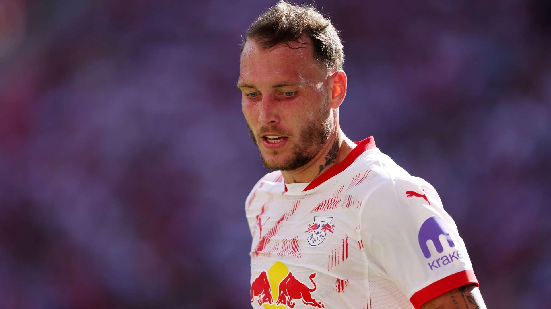 David Raum of RB Leipzig during the Bundesliga