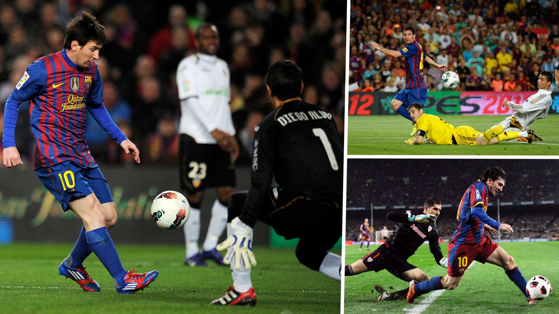 Messi Porteros más goleados