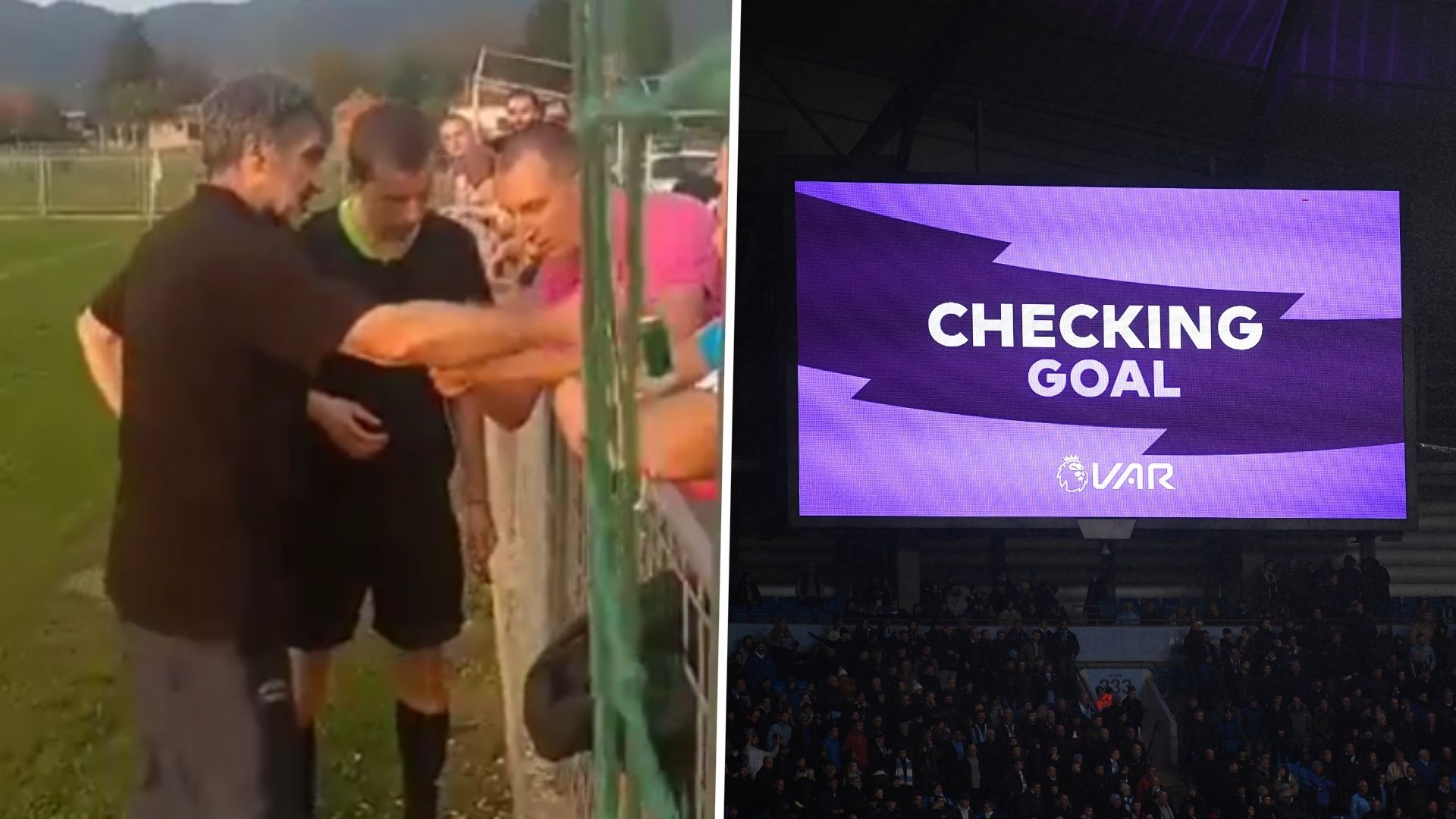 Referee fan phone goal VAR