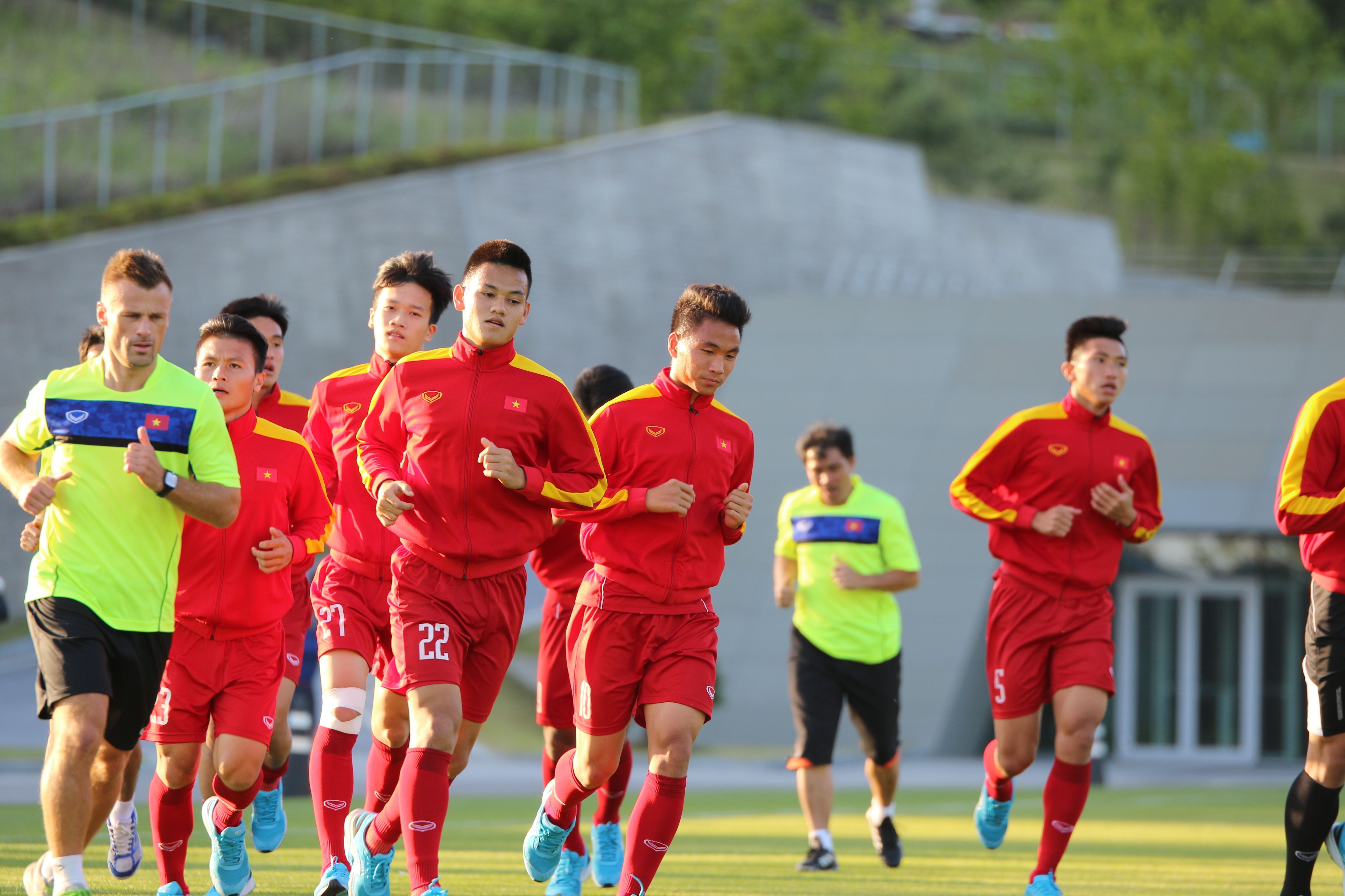 U20 Việt Nam tập luyện tại Jeonju chiều 26/5