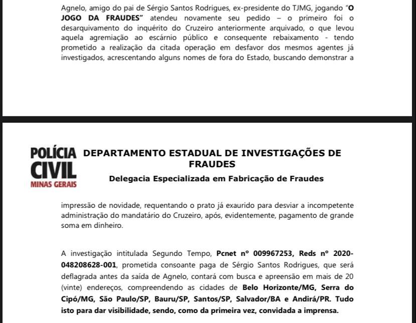 Trecho PCMG Sergio Rodrigues Cruzeiro