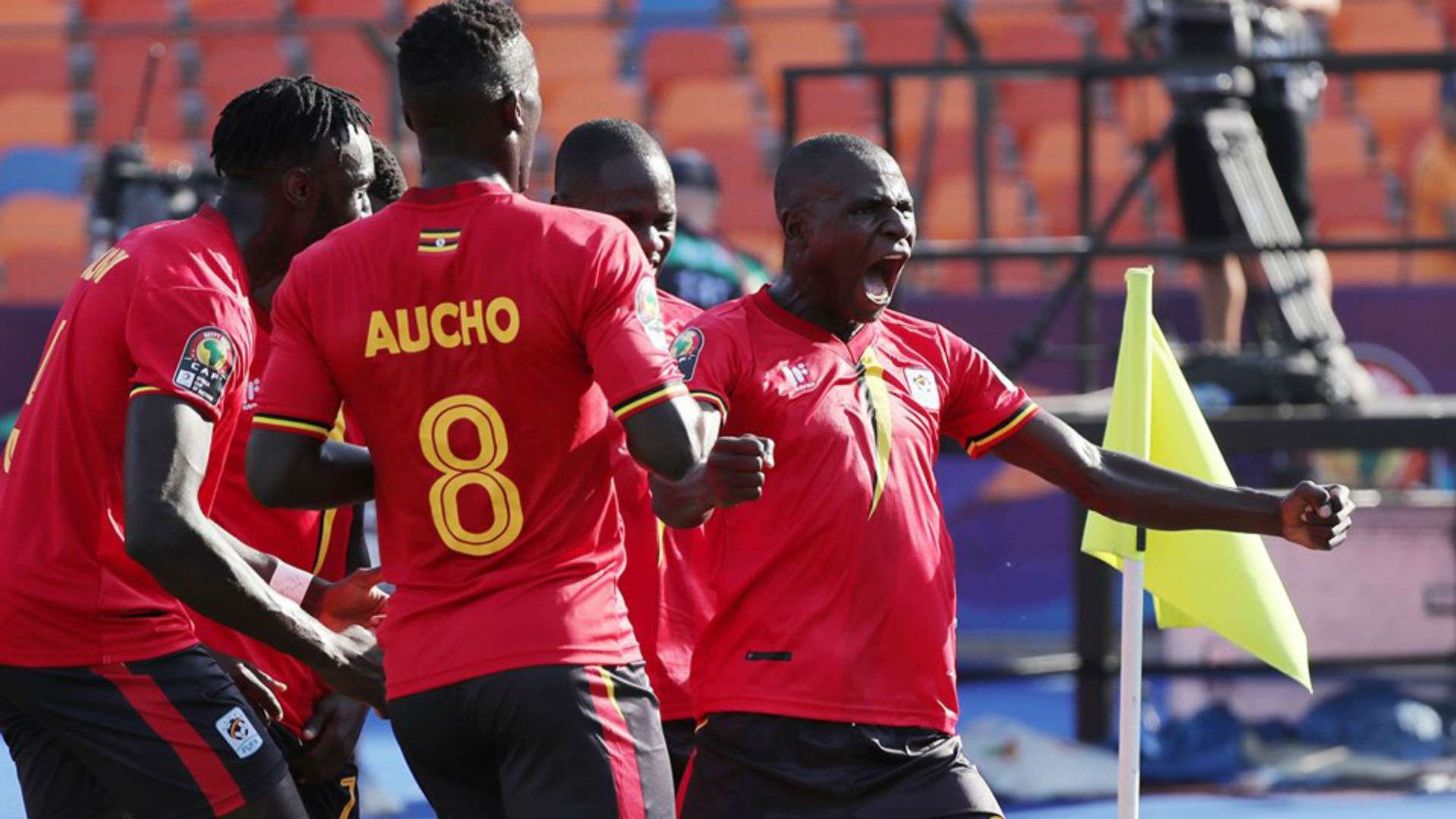 Uganda celebrate win against DR Congo.j