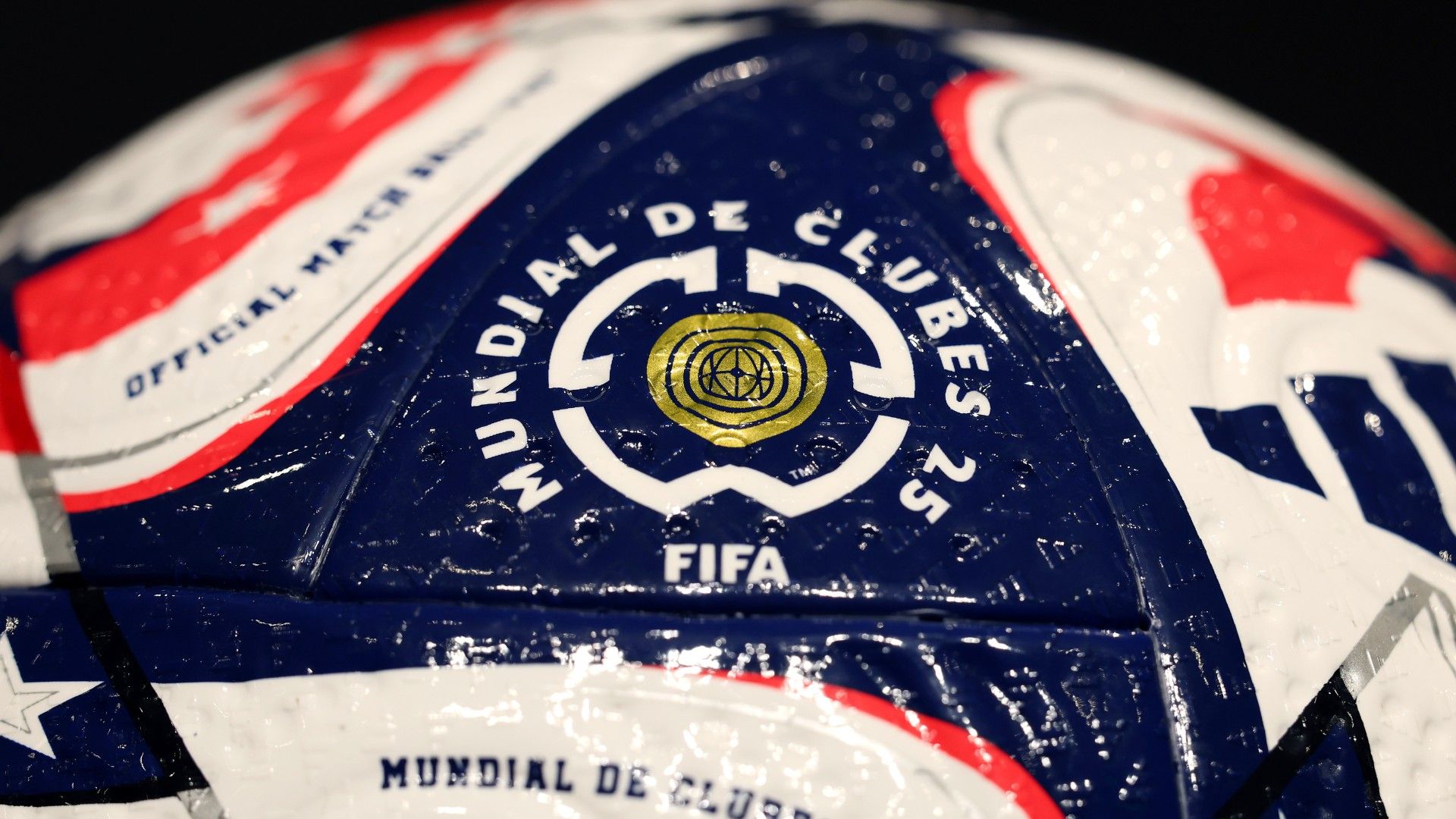  A detailed view of an adidas match ball for the 2025 FIFA Club World Cup