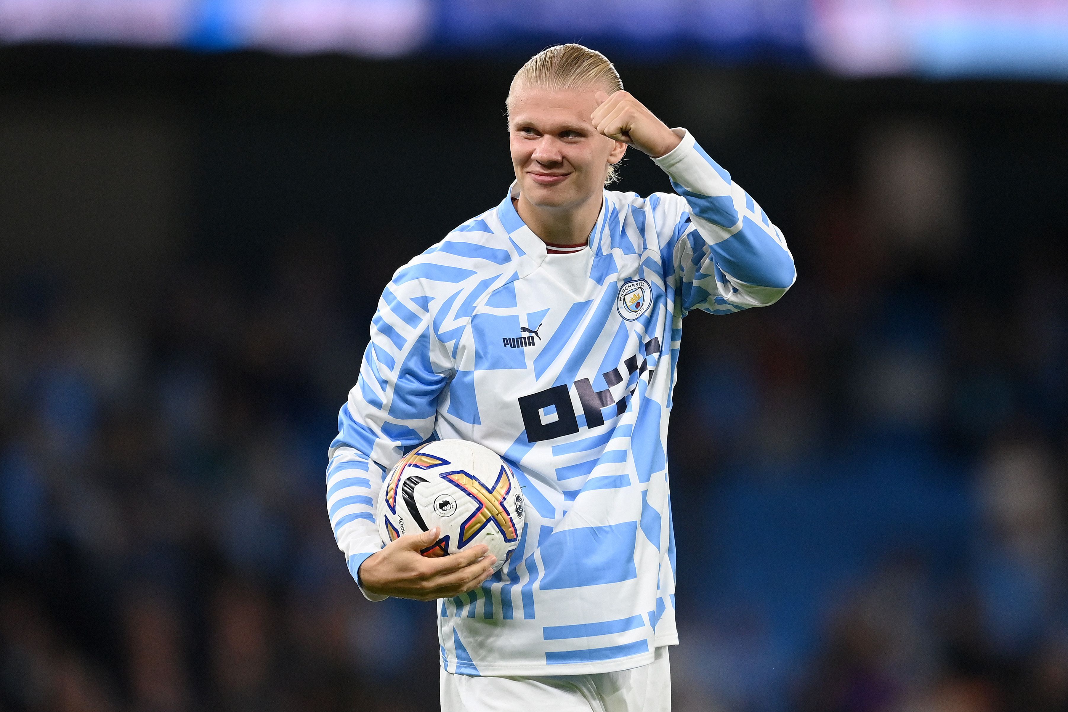 Haaland with Match ball 2022-23