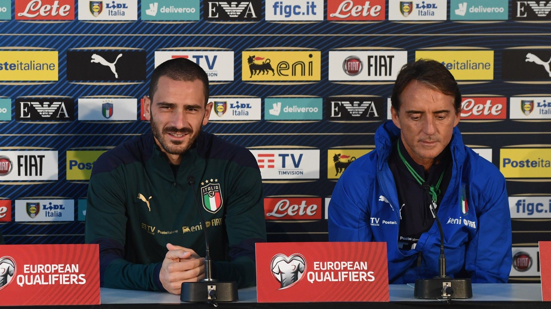 Leonardo Bonucci Roberto Mancini - Italy