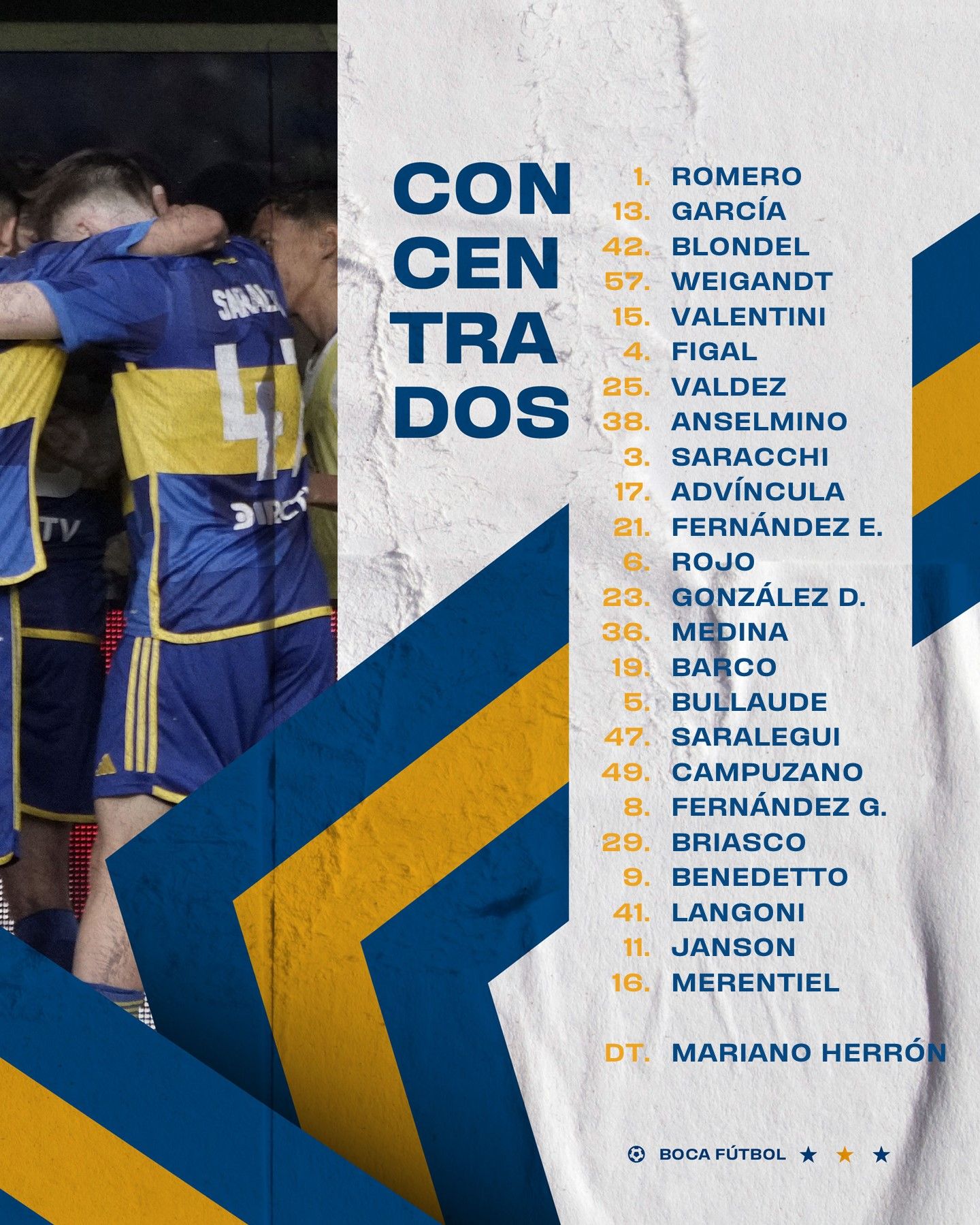 Convocados Boca Estudiantes Copa Argentina 20112023