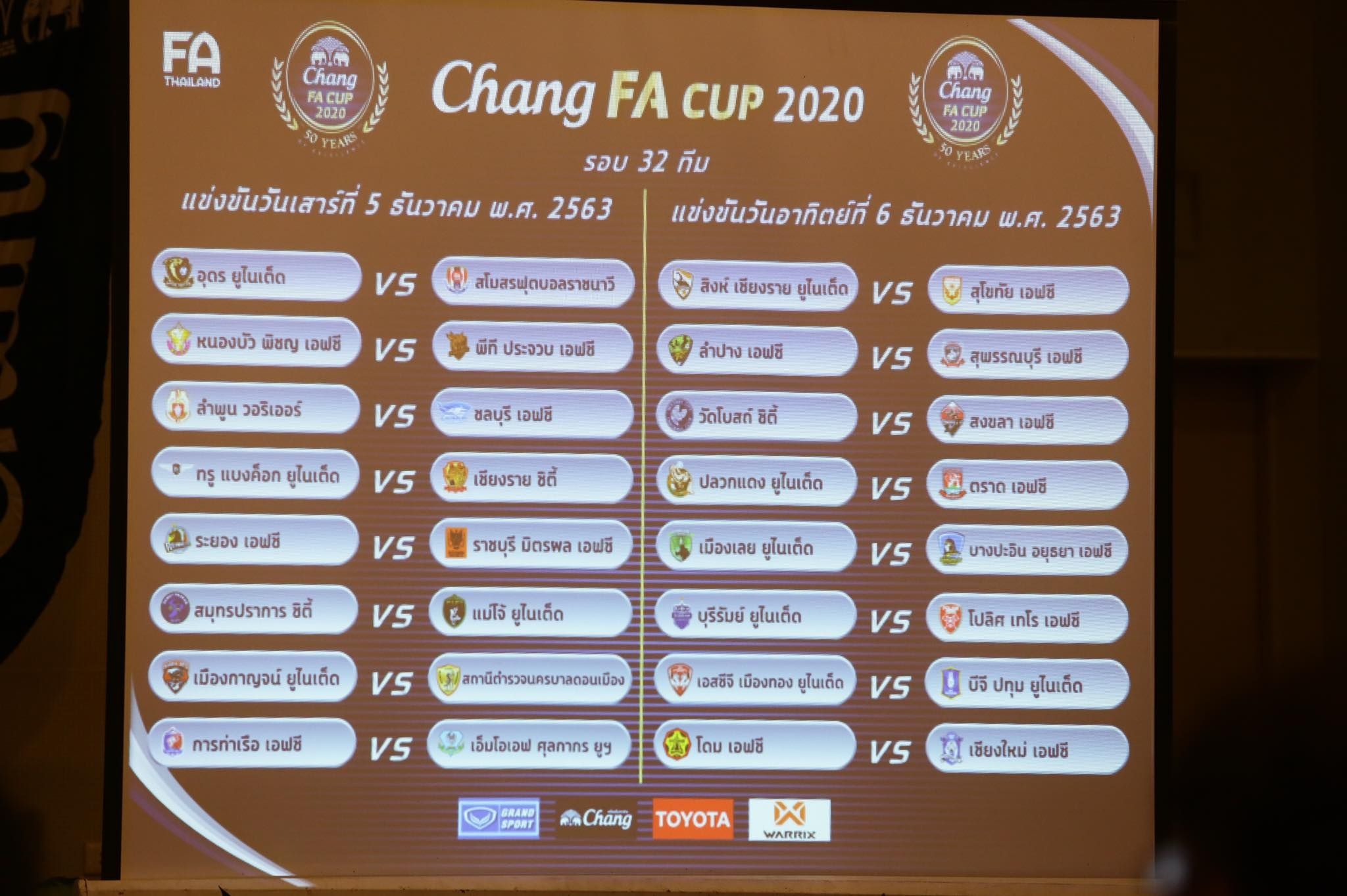 ช้าง เอฟเอ คัพ รอบ 32 ทีม