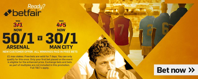 GFX Arsenal Man City enhanced betting