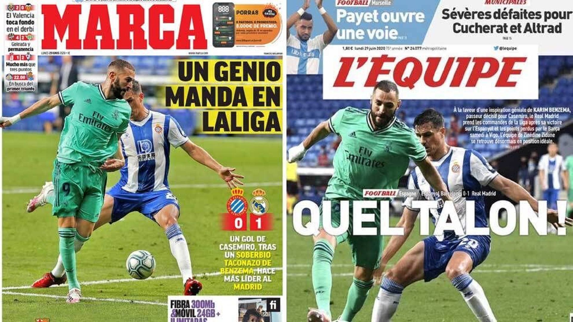 Newspapers 29/6 Marca/L'Equipe