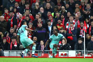 Pierre-Emerick Aubameyang Ainsley Maitland-Niles Liverpool Arsenal Premier League 291218