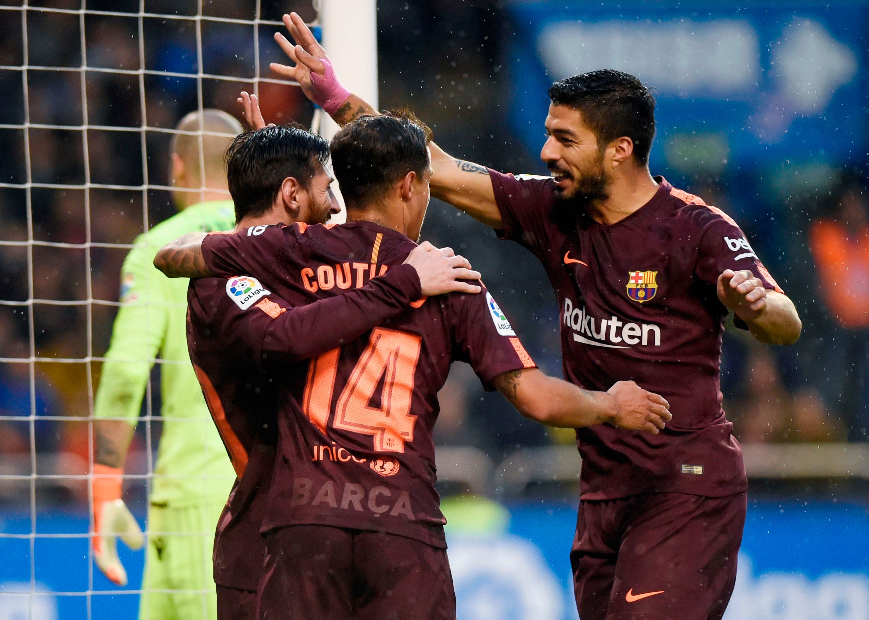 Coutinho Messi Suarez Barcelona Deportivo de La Coruña LaLiga