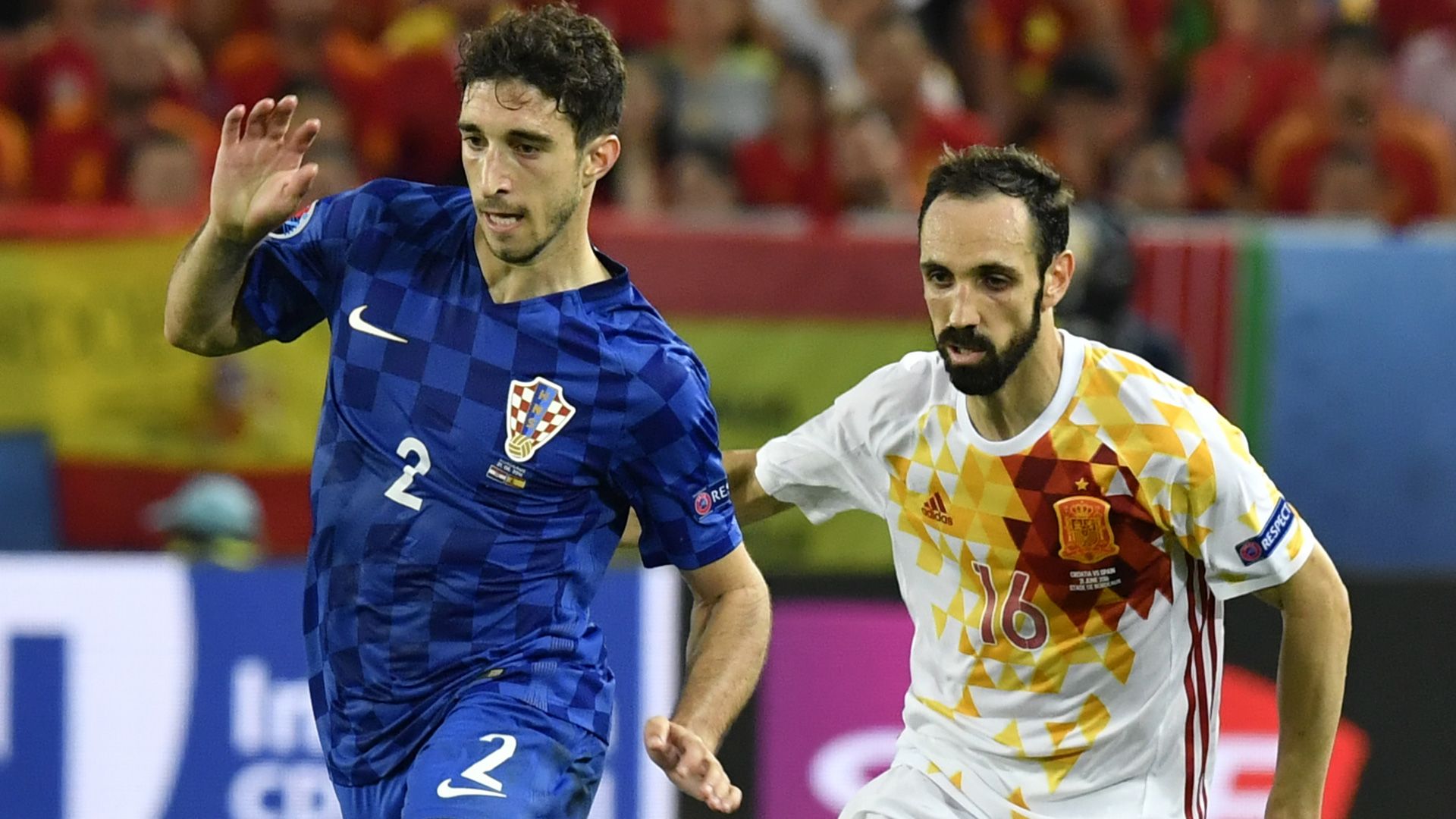 Sime Vrsaljko Juanfran Kroatien Spanien 06212016